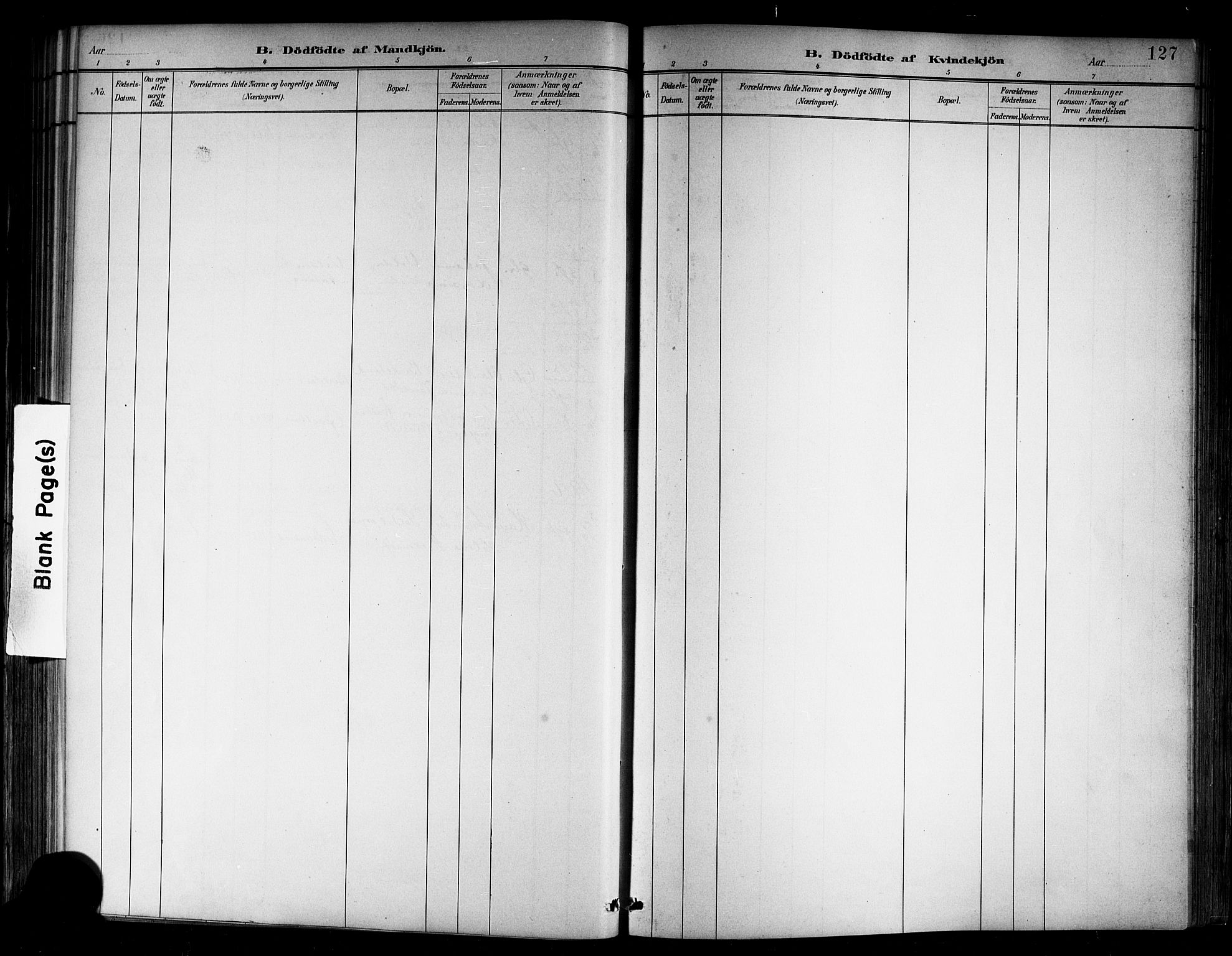 Kvam sokneprestembete, SAB/A-76201/H/Hab: Parish register (copy) no. B 3, 1884-1916, p. 127