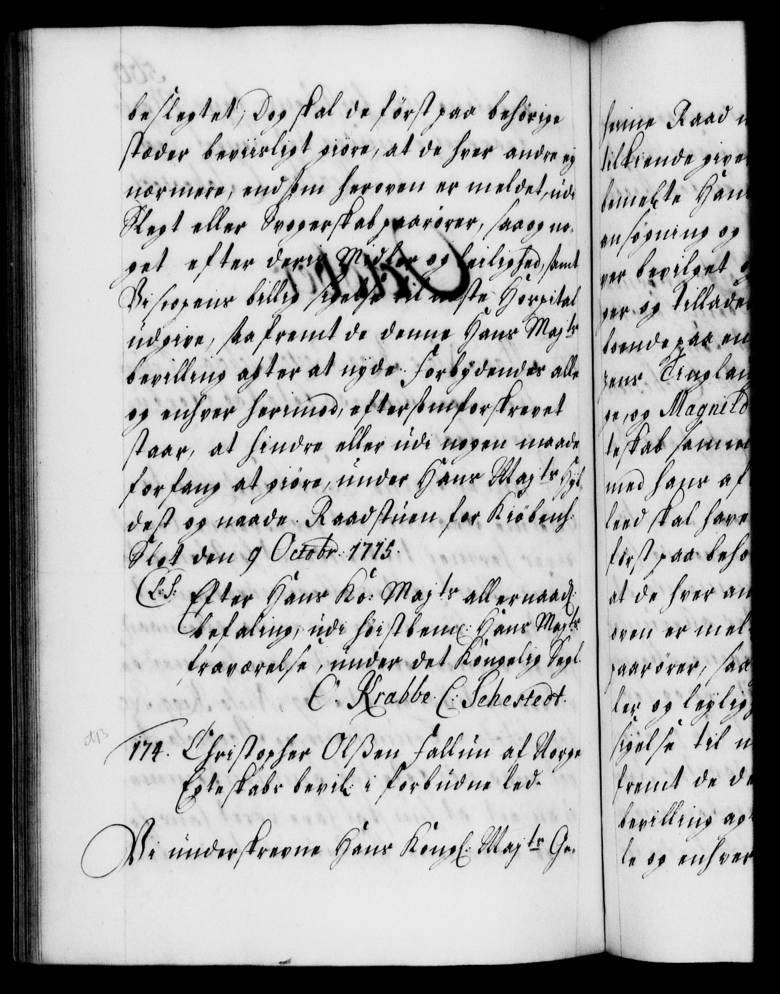 Danske Kanselli 1572-1799, AV/RA-EA-3023/F/Fc/Fca/Fcaa/L0021: Norske registre, 1712-1715, p. 560b