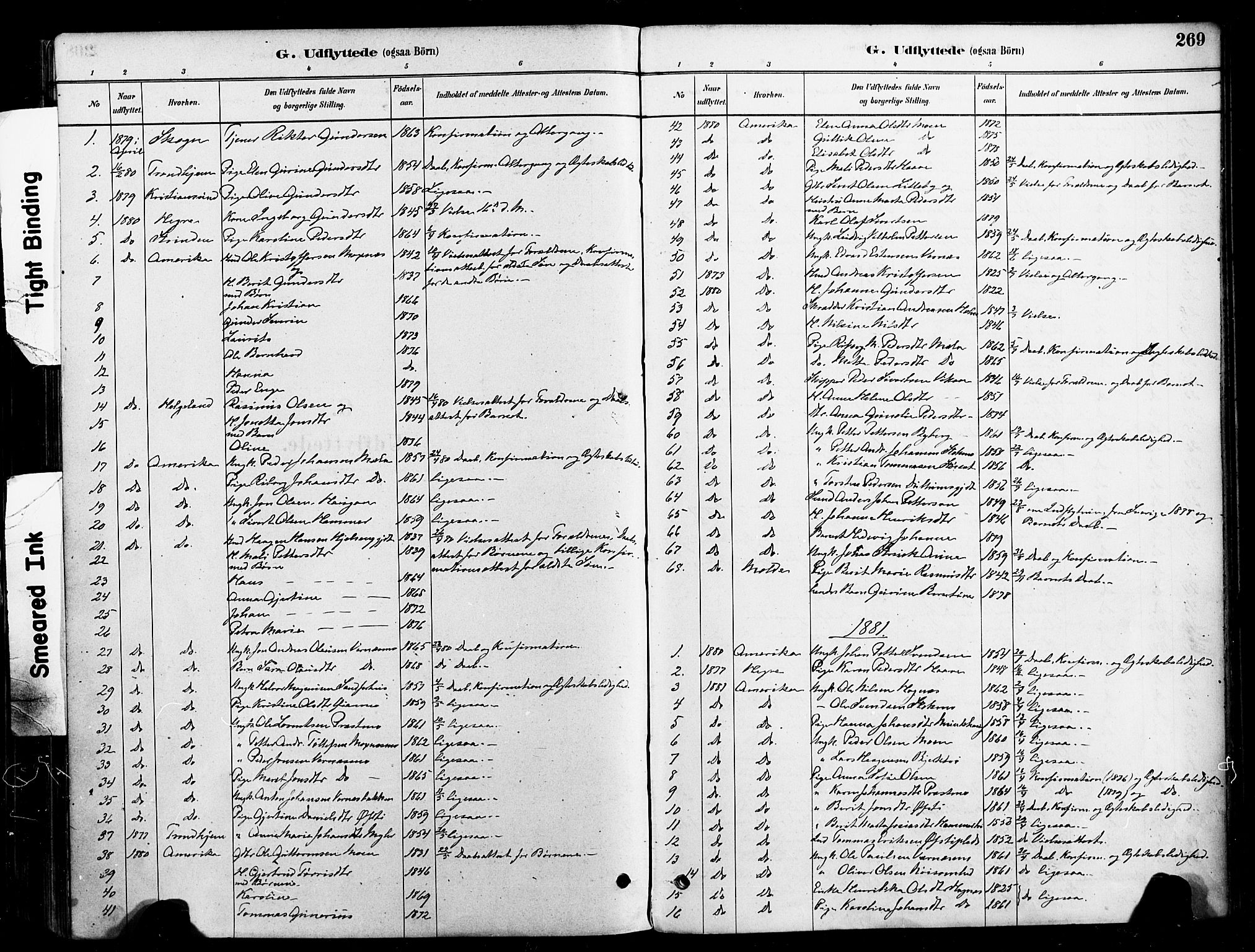 Ministerialprotokoller, klokkerbøker og fødselsregistre - Nord-Trøndelag, SAT/A-1458/709/L0077: Parish register (official) no. 709A17, 1880-1895, p. 269