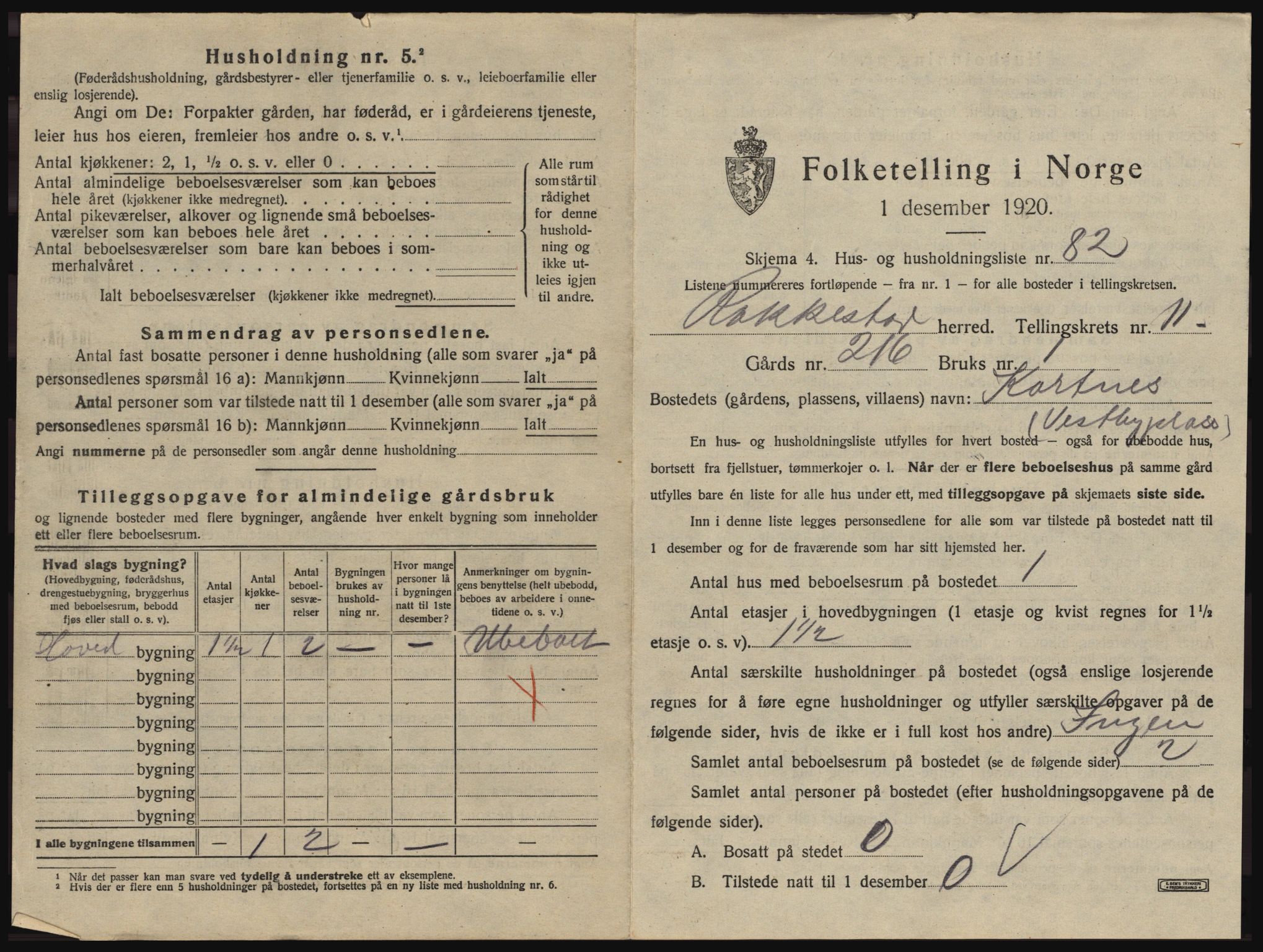 SAO, 1920 census for Rakkestad, 1920, p. 1615