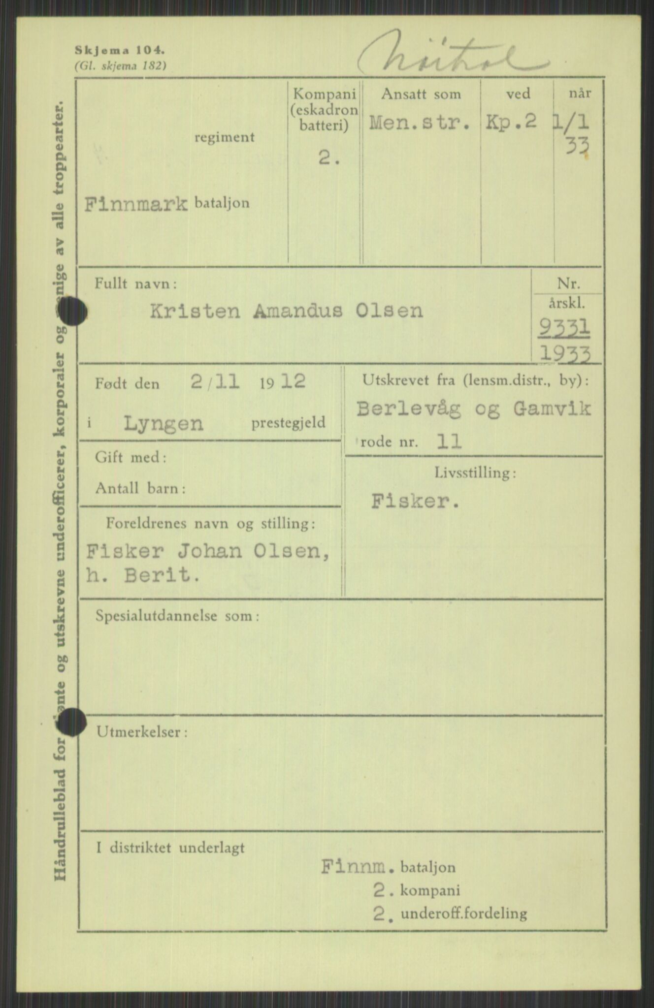 Forsvaret, Varanger bataljon, AV/RA-RAFA-2258/1/D/L0440: Rulleblad for fødte 1892-1912, 1892-1912, p. 1721