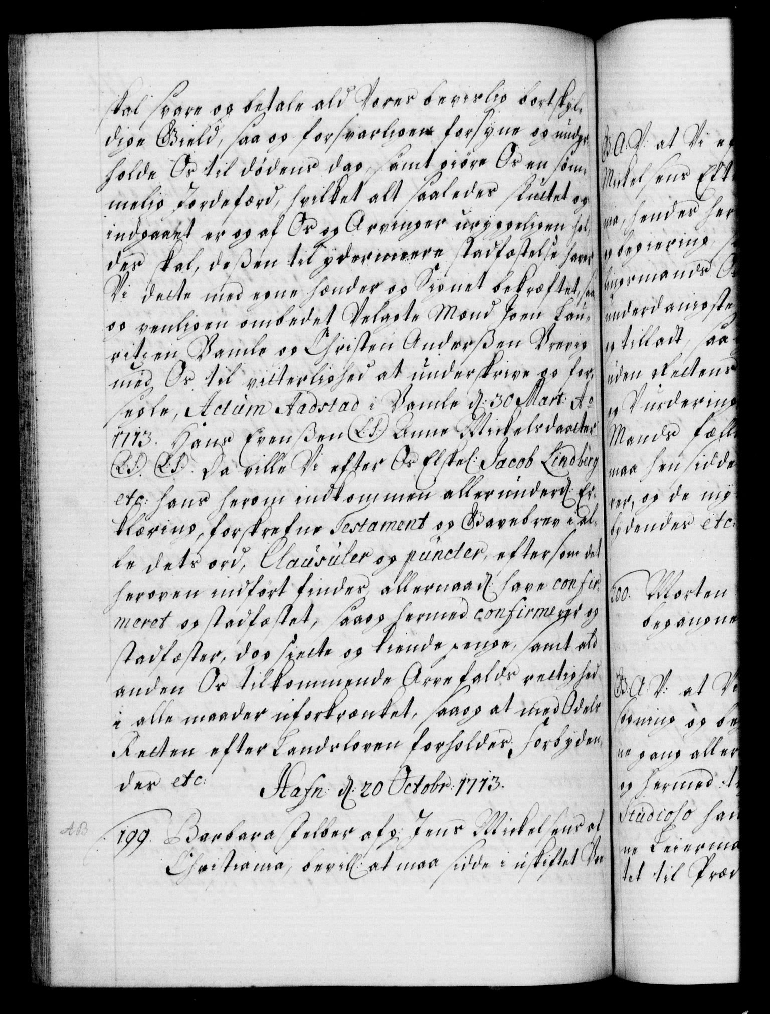 Danske Kanselli 1572-1799, AV/RA-EA-3023/F/Fc/Fca/Fcaa/L0021: Norske registre, 1712-1715, p. 171b