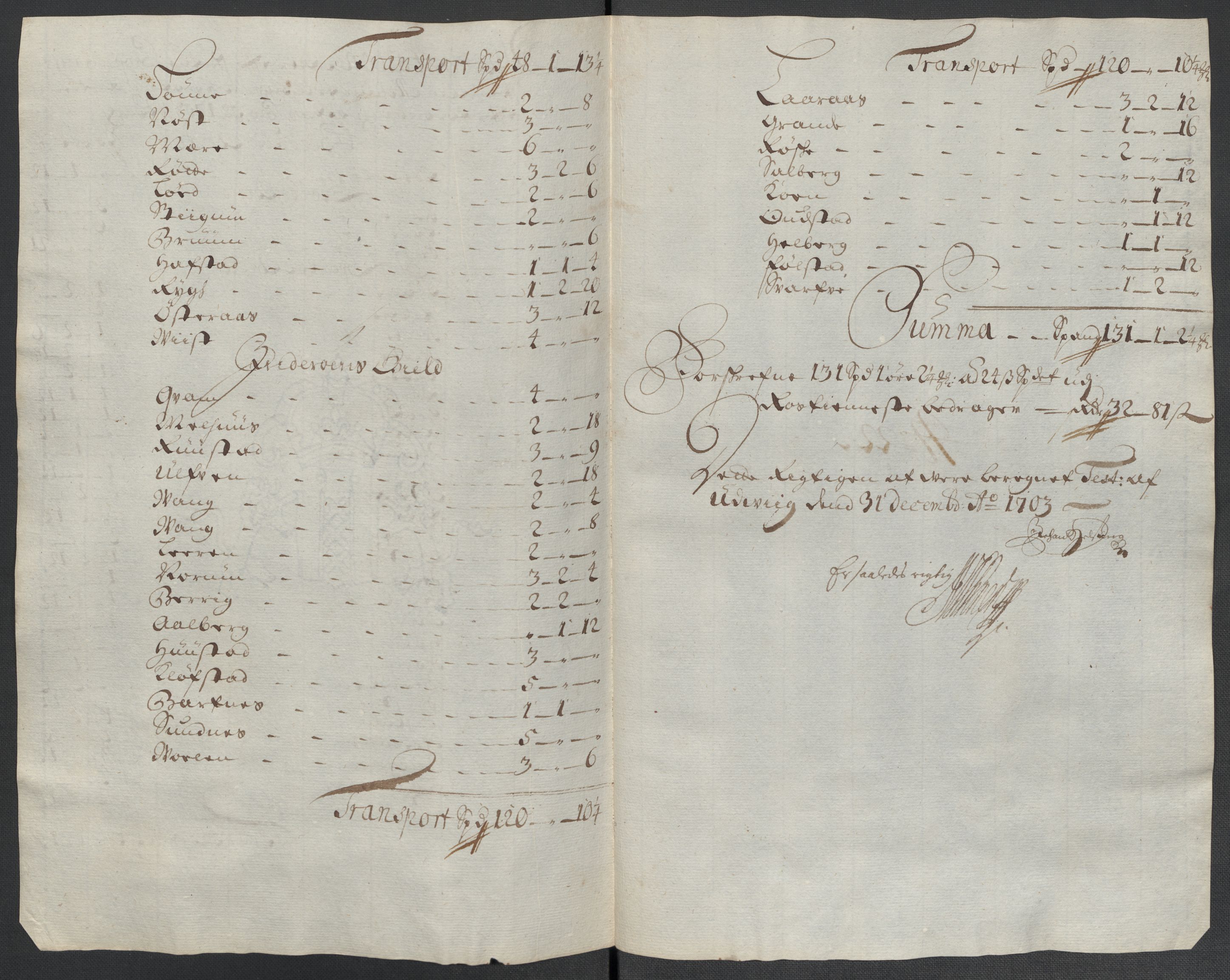 Rentekammeret inntil 1814, Reviderte regnskaper, Fogderegnskap, RA/EA-4092/R63/L4313: Fogderegnskap Inderøy, 1703-1704, p. 271