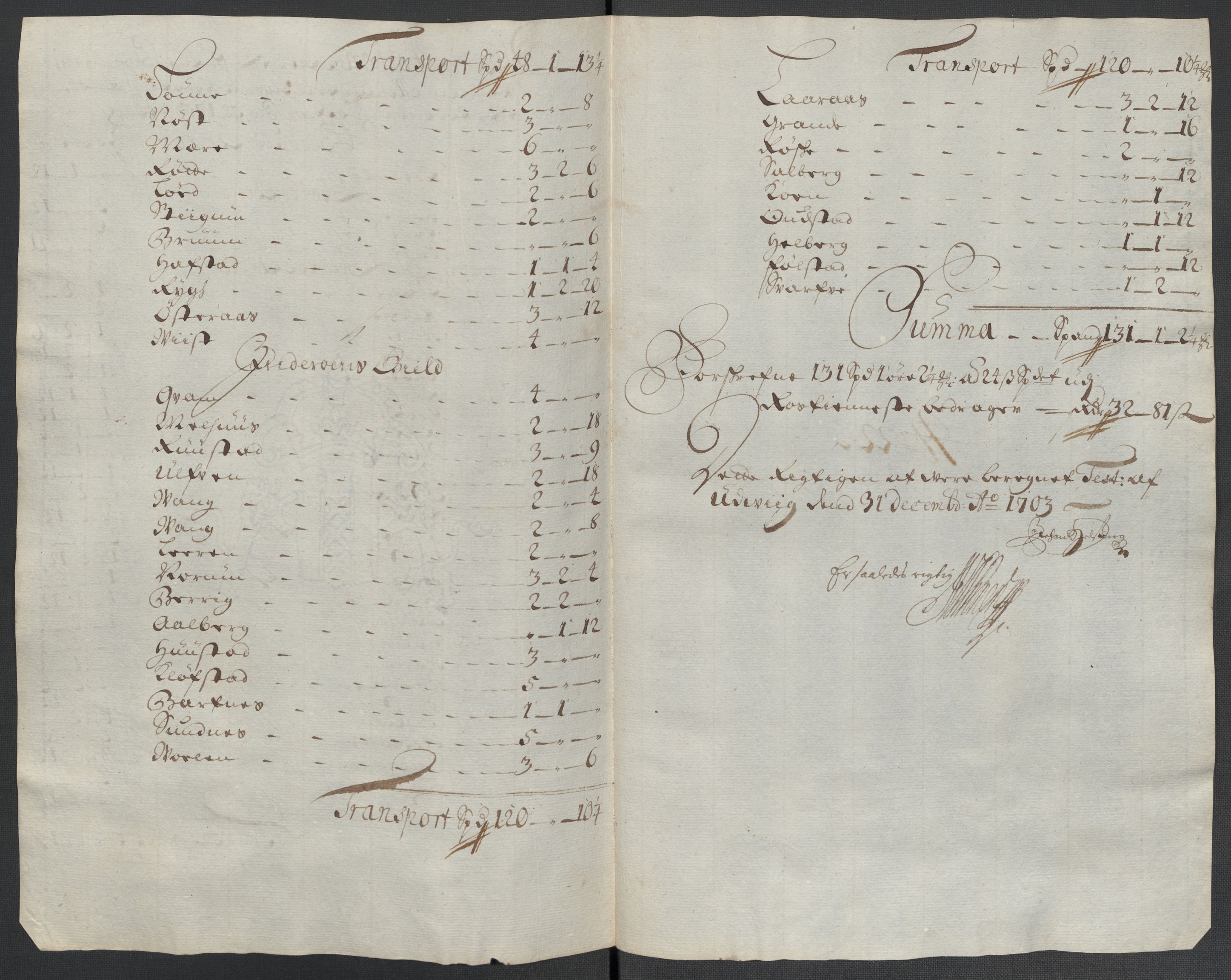 Rentekammeret inntil 1814, Reviderte regnskaper, Fogderegnskap, AV/RA-EA-4092/R63/L4313: Fogderegnskap Inderøy, 1703-1704, p. 271