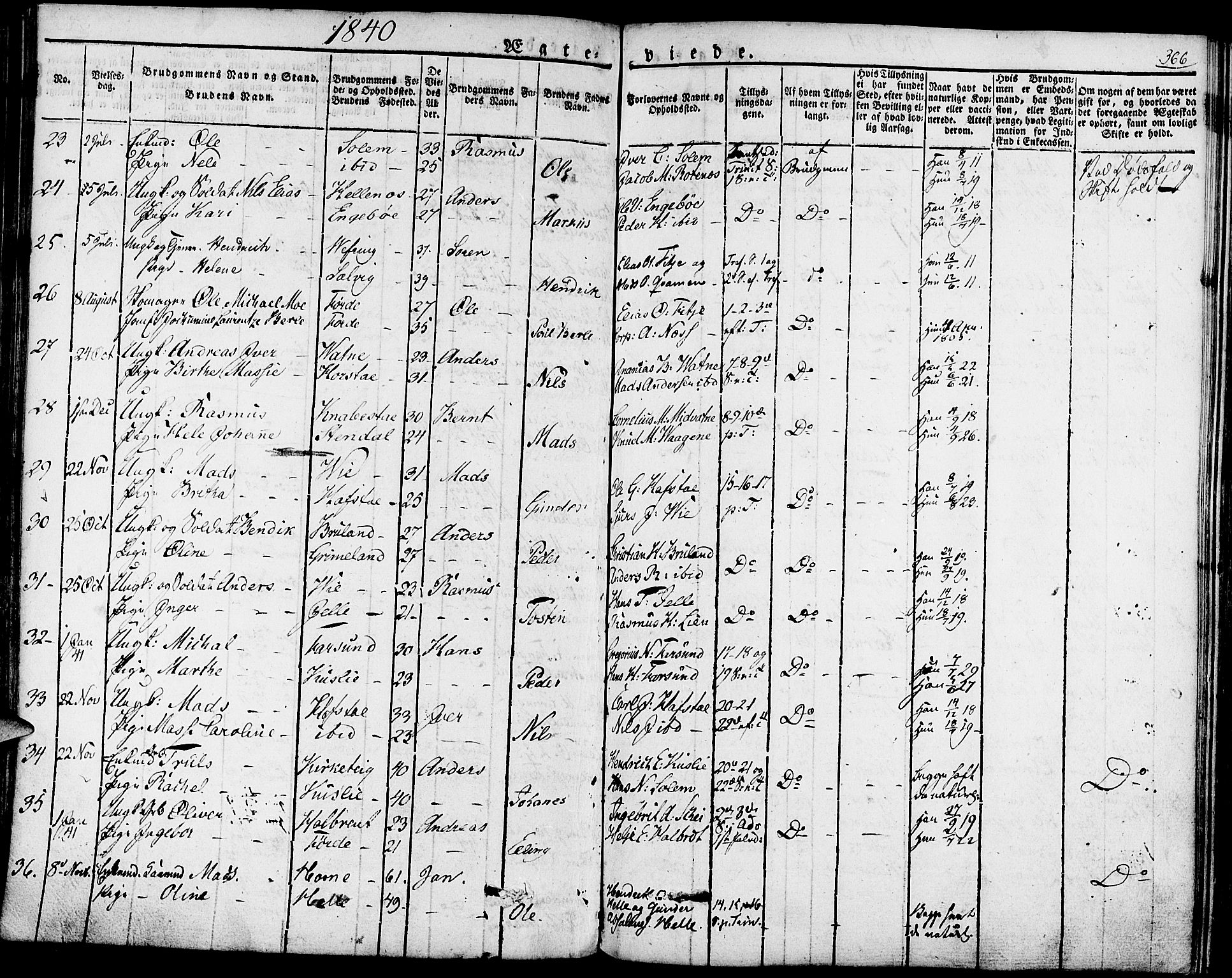 Førde sokneprestembete, SAB/A-79901/H/Haa/Haaa/L0006: Parish register (official) no. A 6, 1821-1842, p. 366