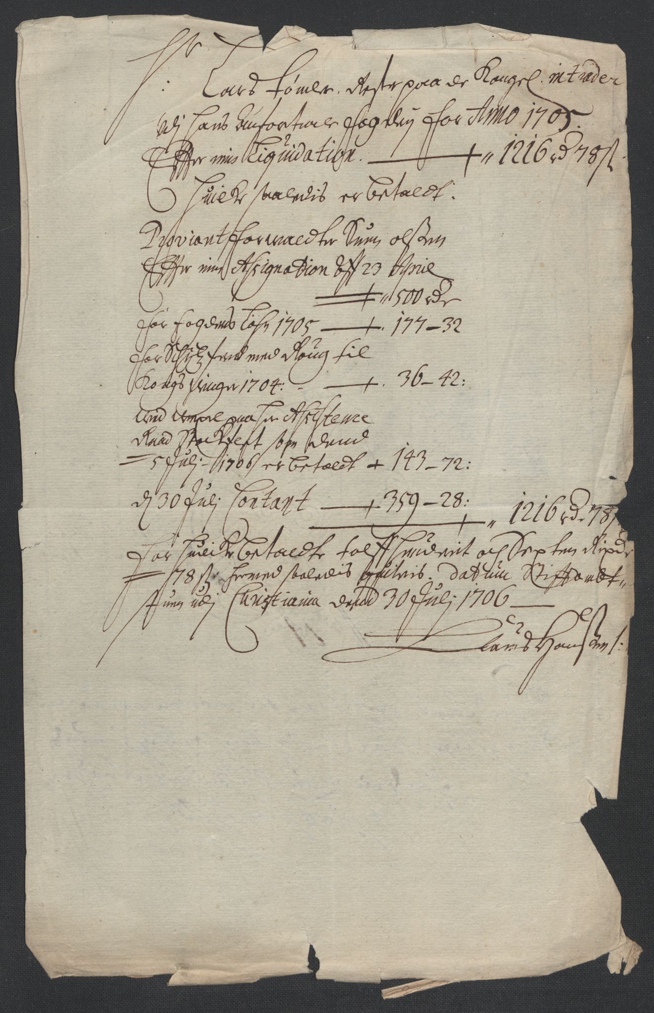 Rentekammeret inntil 1814, Reviderte regnskaper, Fogderegnskap, AV/RA-EA-4092/R22/L1464: Fogderegnskap Ringerike, Hallingdal og Buskerud, 1705, p. 260