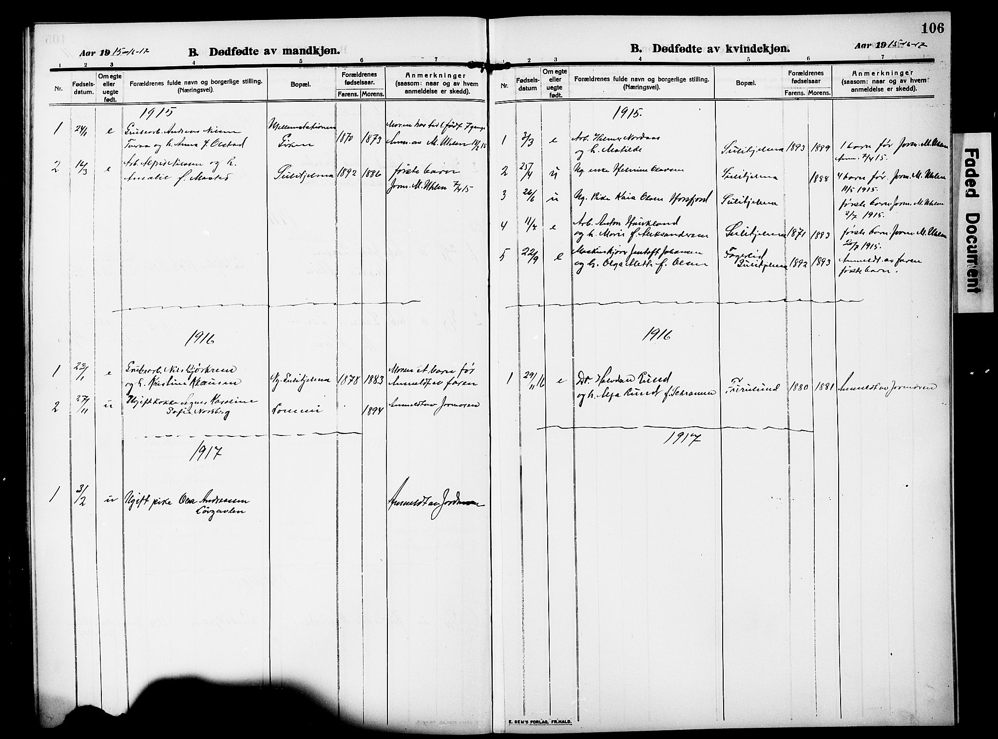 Ministerialprotokoller, klokkerbøker og fødselsregistre - Nordland, AV/SAT-A-1459/850/L0710: Parish register (official) no. 850A02, 1910-1920, p. 106