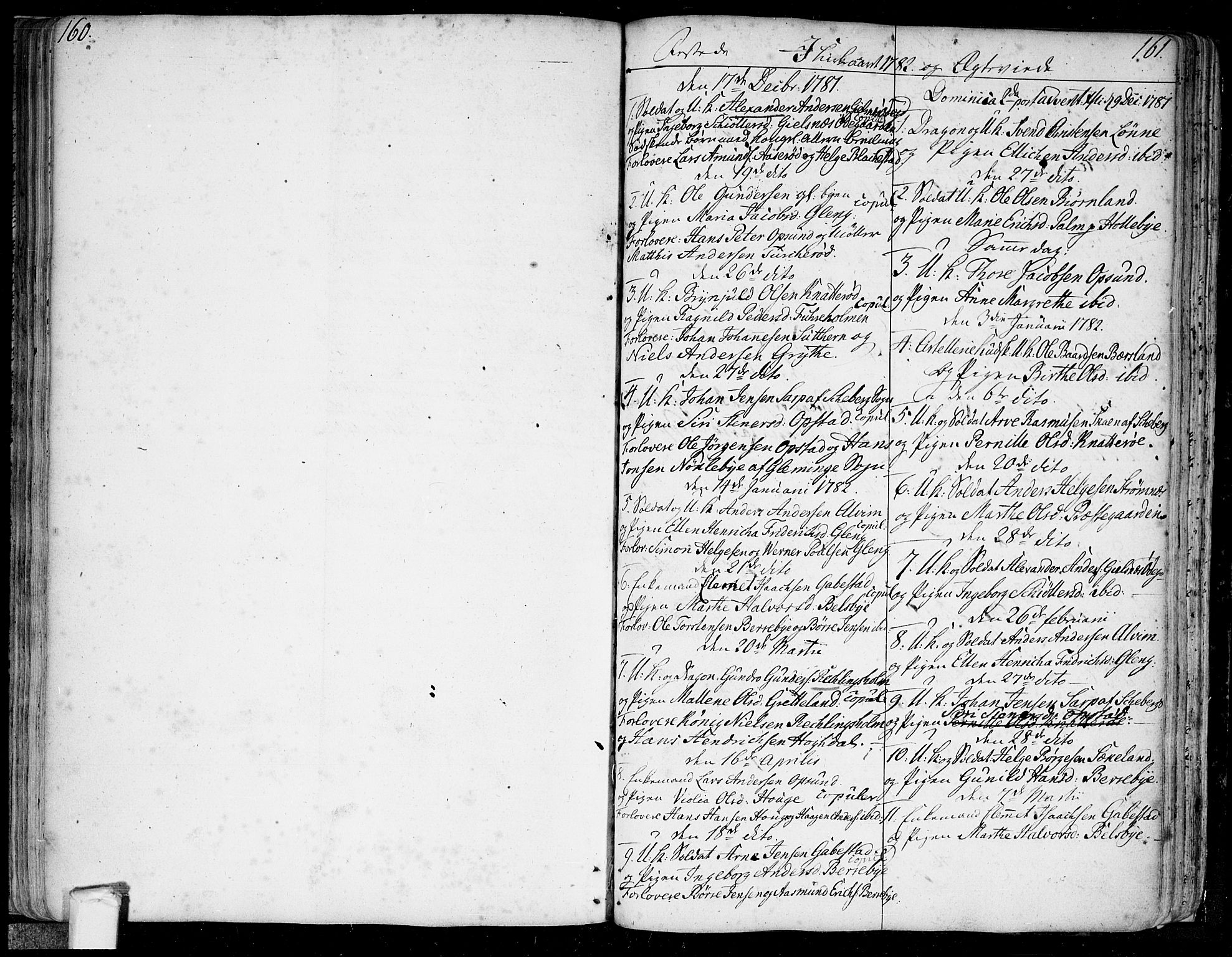 Tune prestekontor Kirkebøker, SAO/A-2007/F/Fa/L0003: Parish register (official) no. 3, 1781-1796, p. 160-161