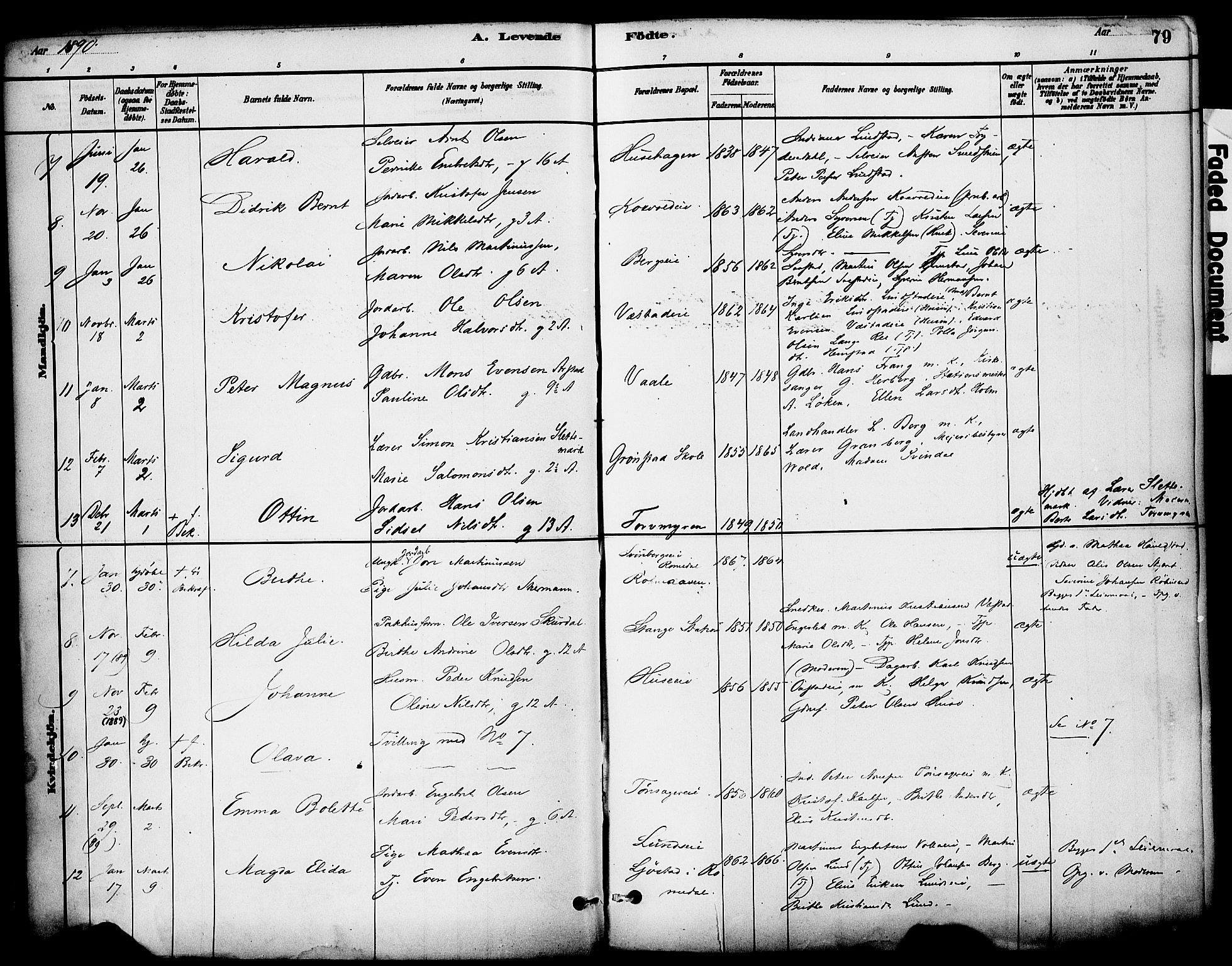 Stange prestekontor, AV/SAH-PREST-002/K/L0017: Parish register (official) no. 17, 1880-1893, p. 79