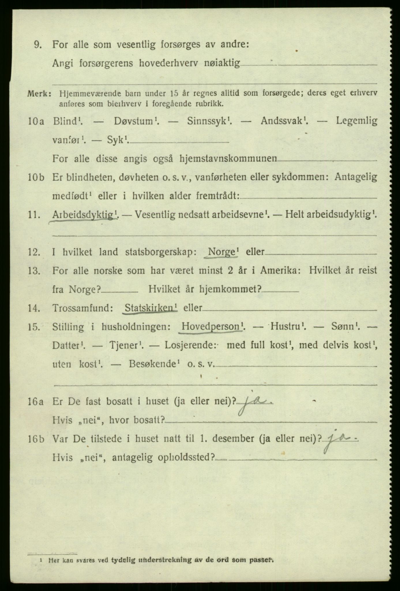 SAB, 1920 census for Brekke, 1920, p. 911