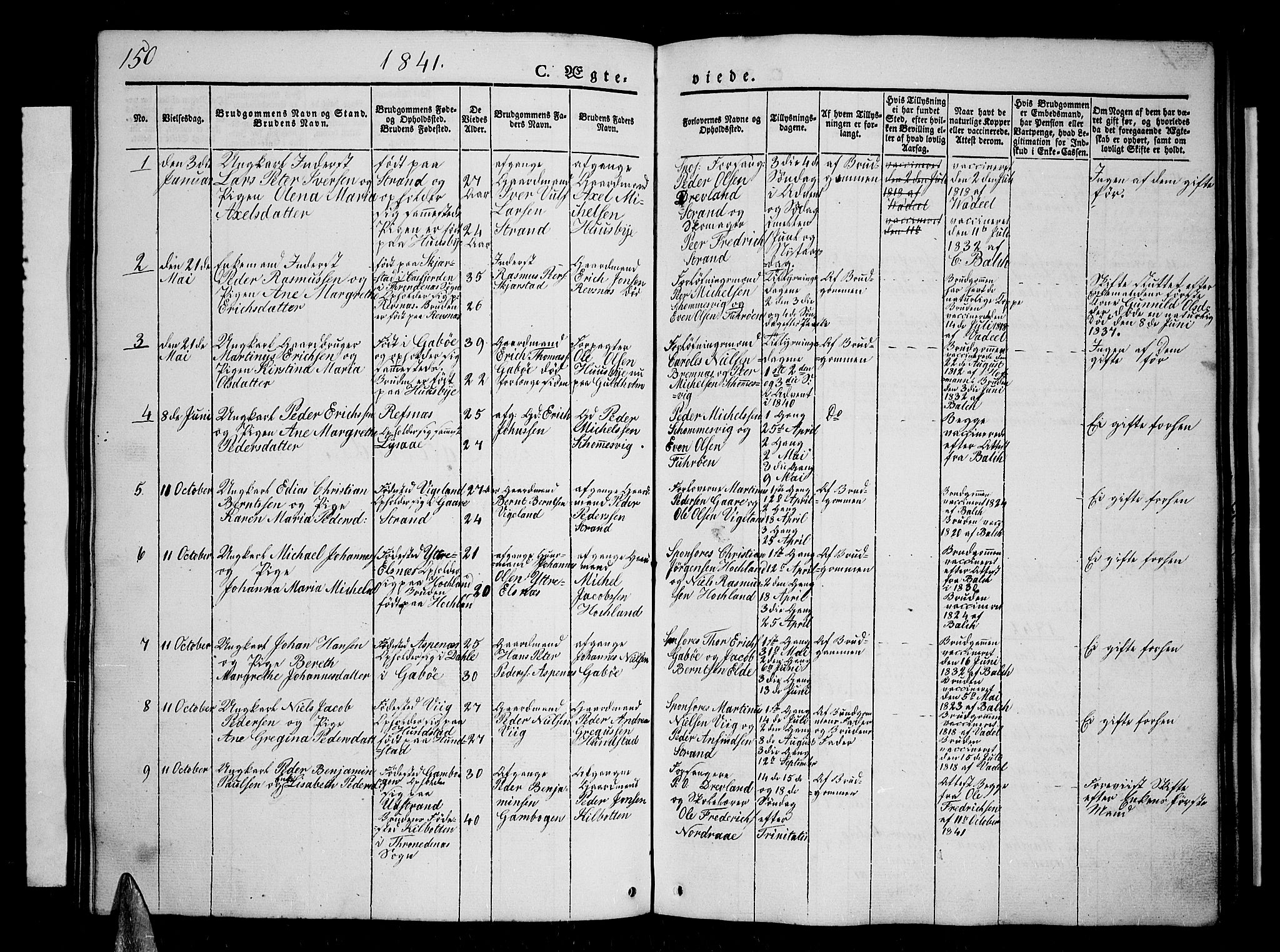 Kvæfjord sokneprestkontor, AV/SATØ-S-1323/G/Ga/Gab/L0002klokker: Parish register (copy) no. 2, 1841-1855, p. 150