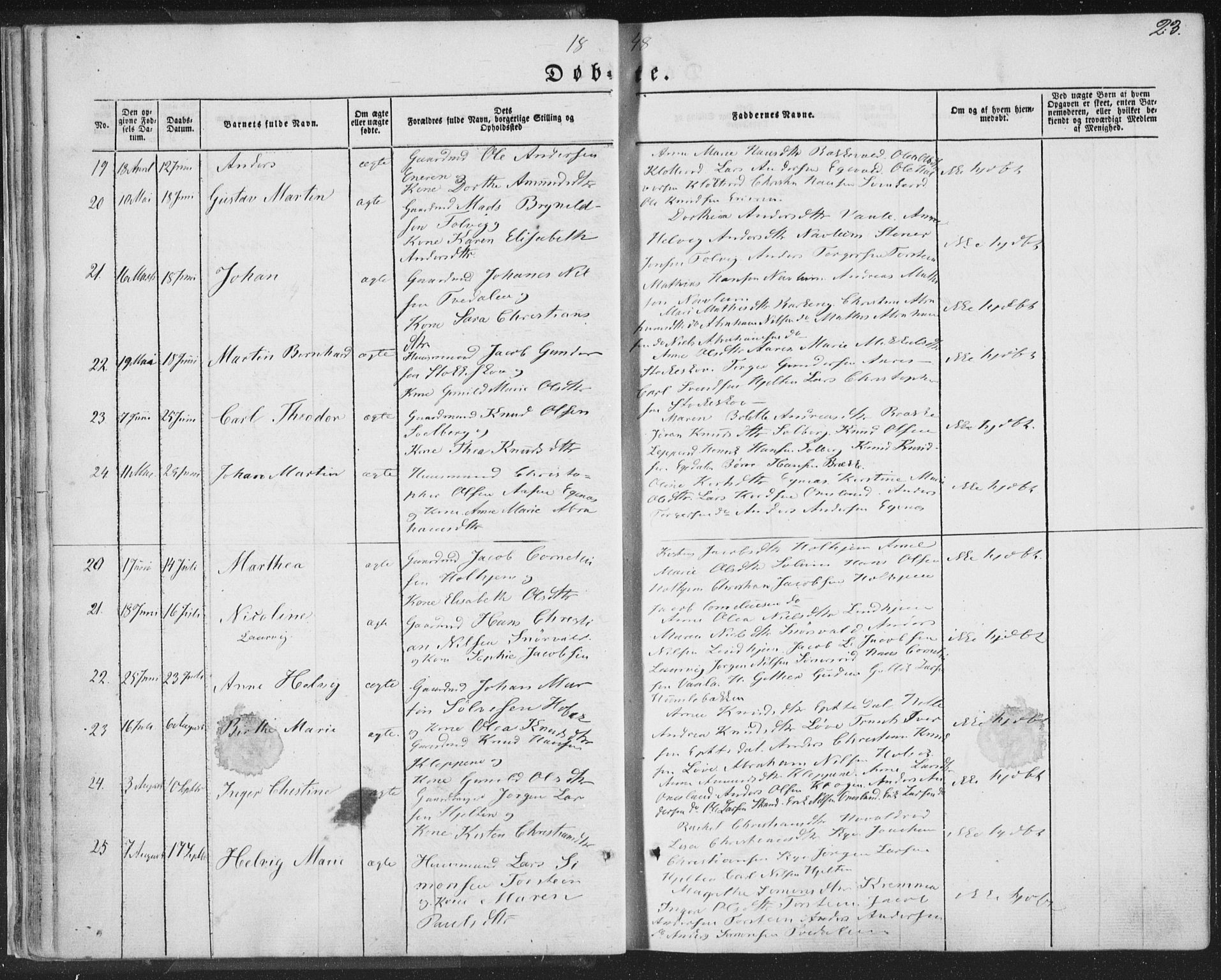 Brunlanes kirkebøker, SAKO/A-342/F/Fa/L0004: Parish register (official) no. I 4, 1846-1862, p. 23