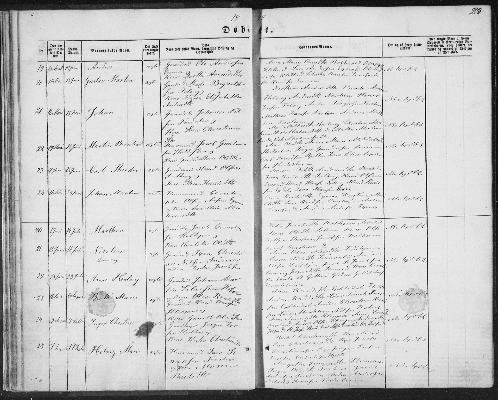 Brunlanes kirkebøker, AV/SAKO-A-342/F/Fa/L0004: Parish register (official) no. I 4, 1846-1862, p. 23