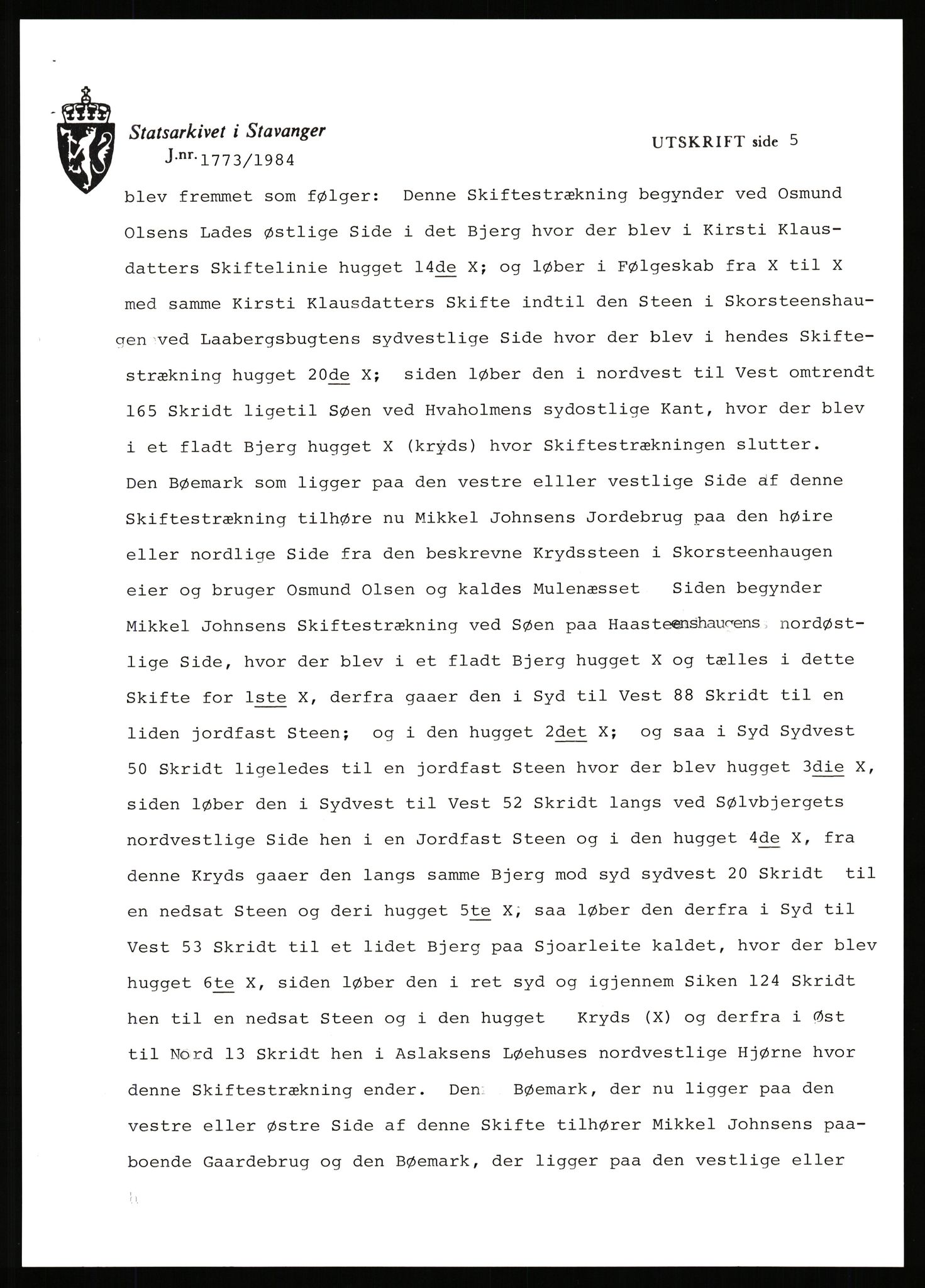 Statsarkivet i Stavanger, AV/SAST-A-101971/03/Y/Yj/L0095: Avskrifter sortert etter gårdsnavn: Vik i Skudesnes - Visnes, 1750-1930, p. 611