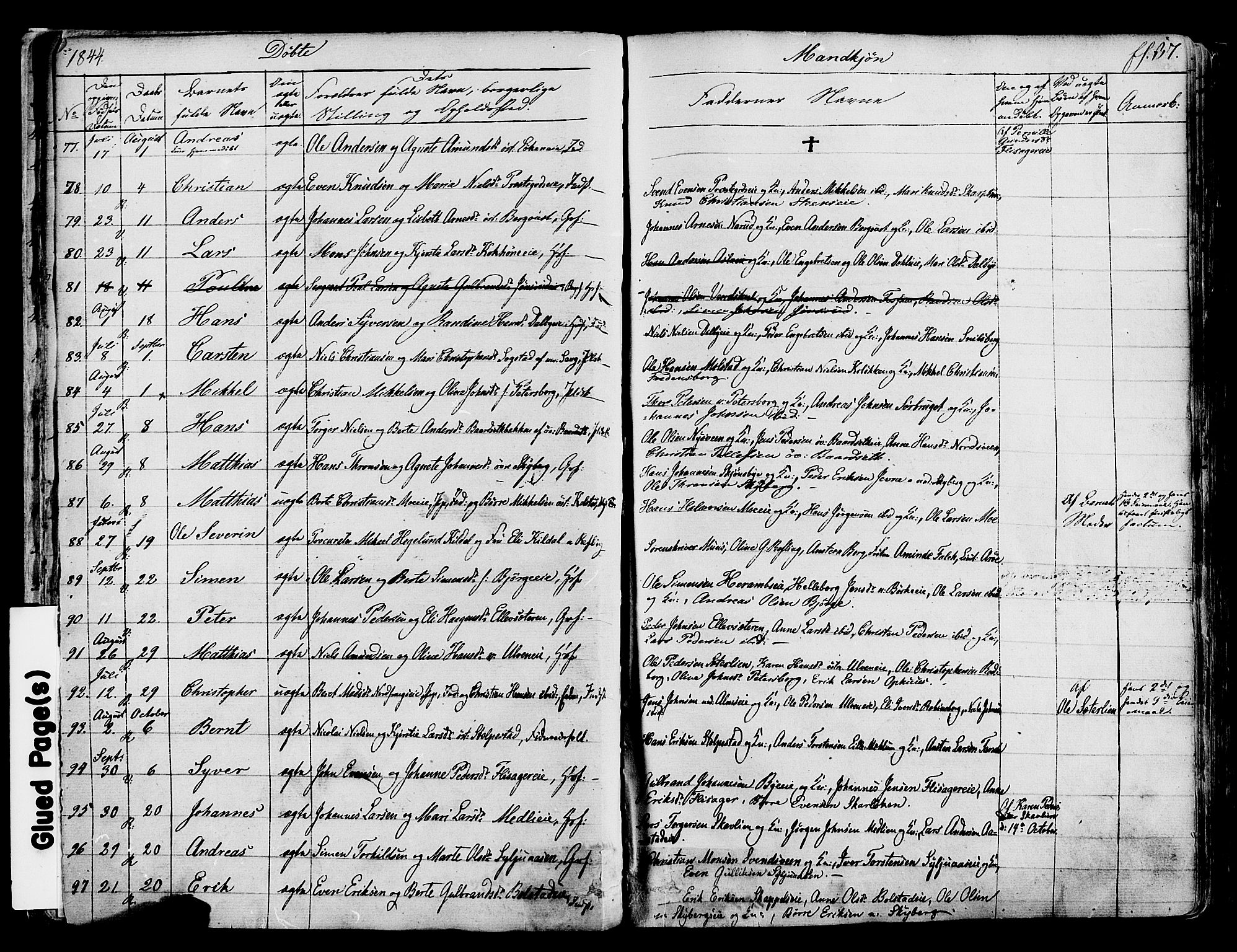 Ringsaker prestekontor, SAH/PREST-014/K/Ka/L0008: Parish register (official) no. 8, 1837-1850, p. 37