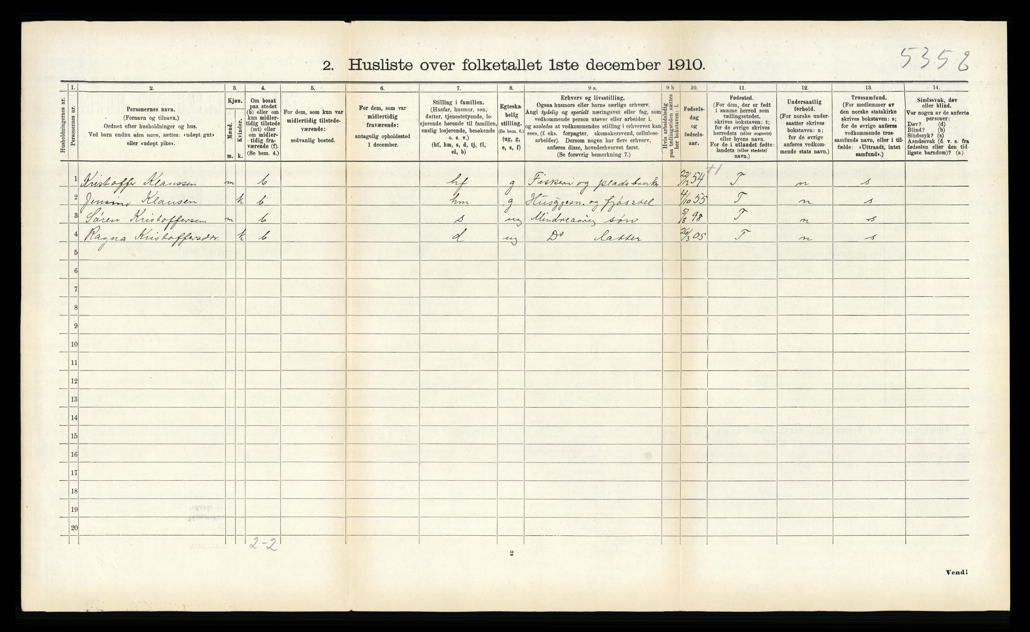 RA, 1910 census for Borge, 1910, p. 560