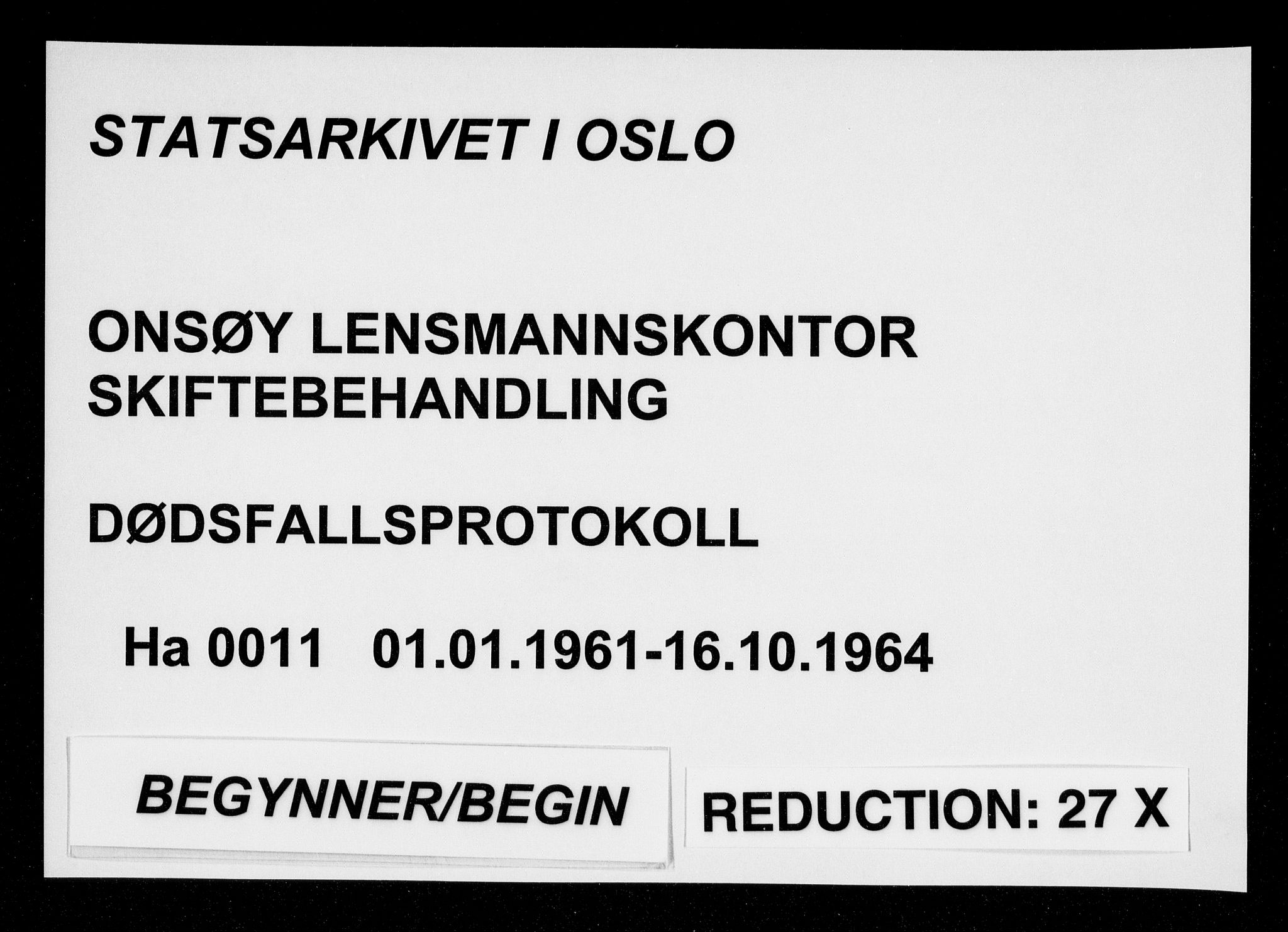 Onsøy lensmannskontor, AV/SAO-A-10007/H/Ha/L0011: Dødsfallsprotokoll, 1961-1964