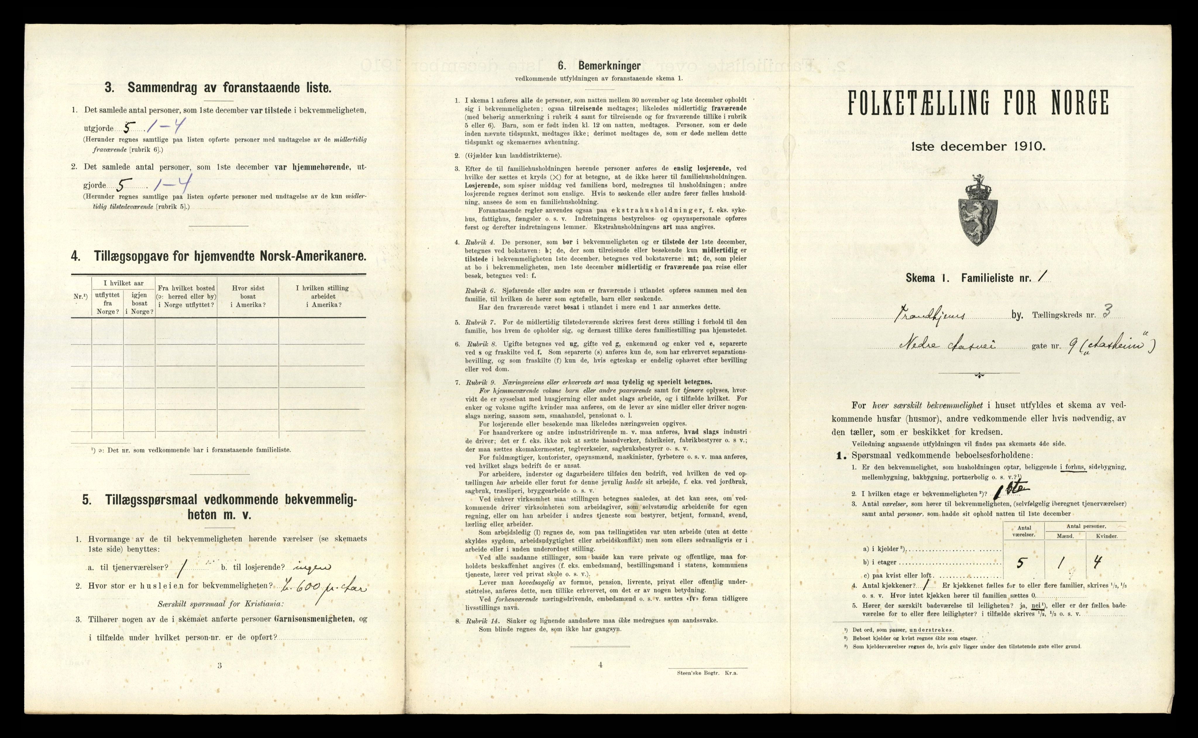 RA, 1910 census for Trondheim, 1910, p. 1609