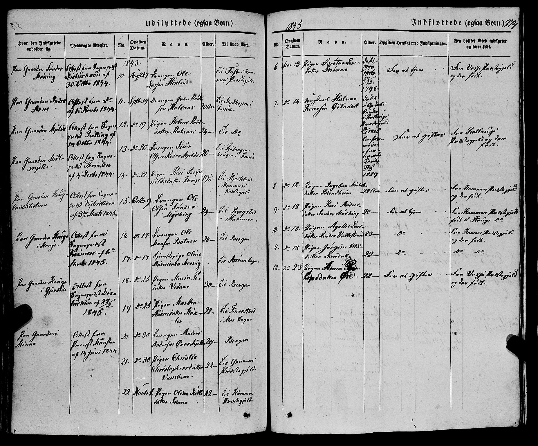 Haus sokneprestembete, AV/SAB-A-75601/H/Haa: Parish register (official) no. A 15, 1838-1847, p. 374