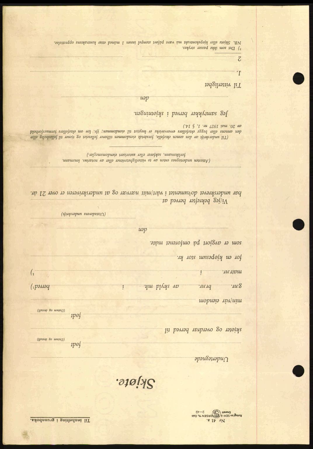 Nordmøre sorenskriveri, AV/SAT-A-4132/1/2/2Ca: Mortgage book no. B90, 1942-1943, Diary no: : 256/1943