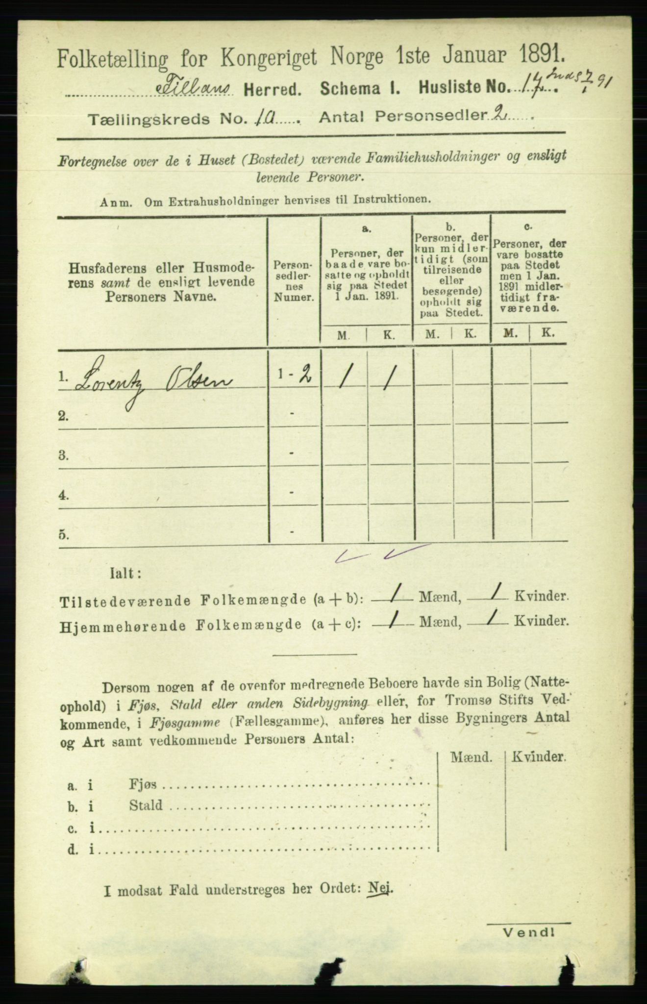 RA, 1891 census for 1616 Fillan, 1891, p. 2775