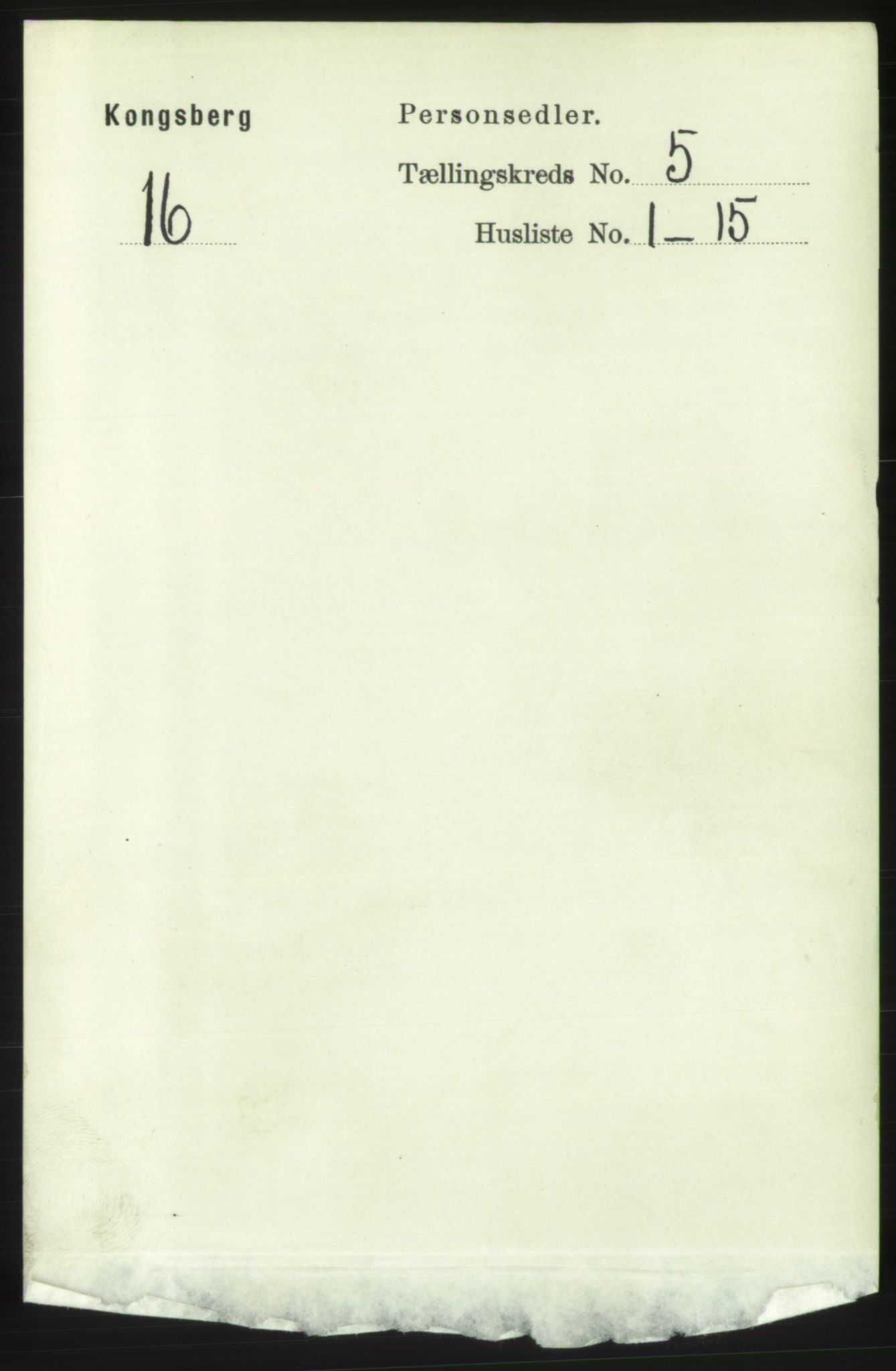 RA, 1891 census for 0604 Kongsberg, 1891, p. 4138