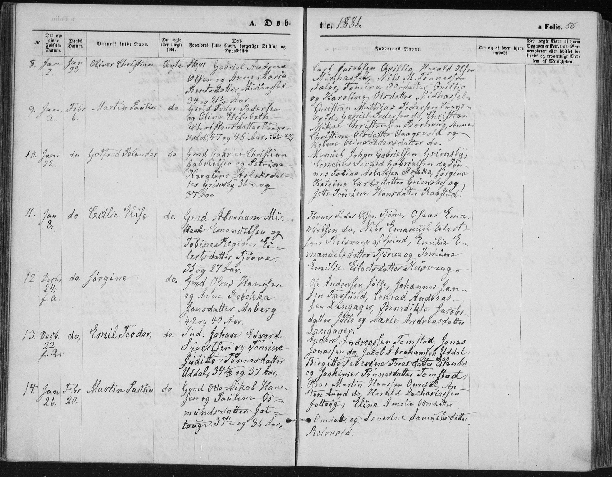 Lista sokneprestkontor, AV/SAK-1111-0027/F/Fb/L0004: Parish register (copy) no. B 4, 1877-1891, p. 56