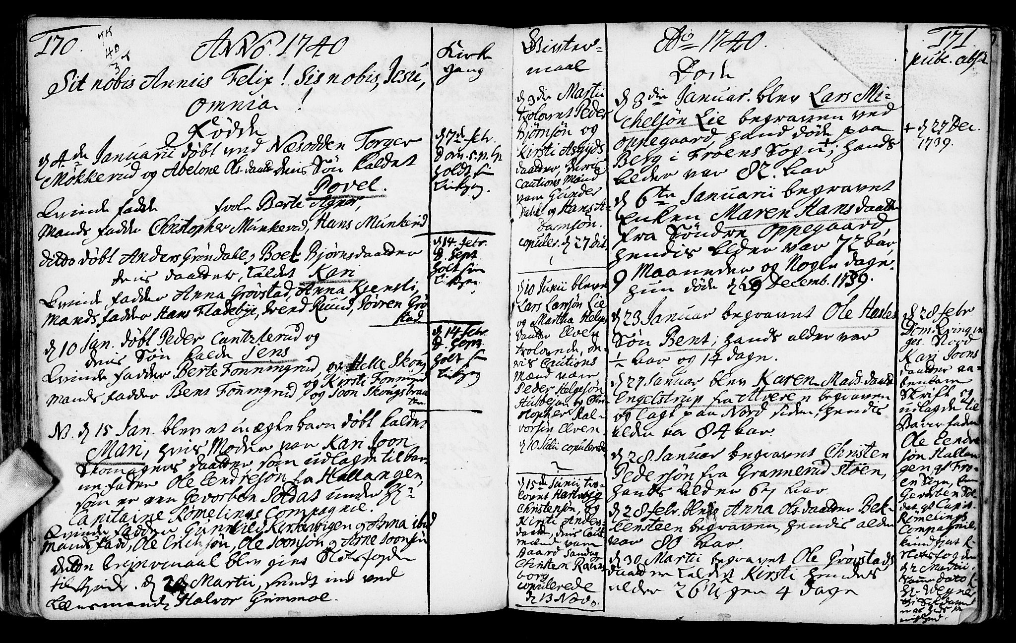 Nesodden prestekontor Kirkebøker, SAO/A-10013/F/Fa/L0001: Parish register (official) no. I 1, 1709-1749, p. 170-171