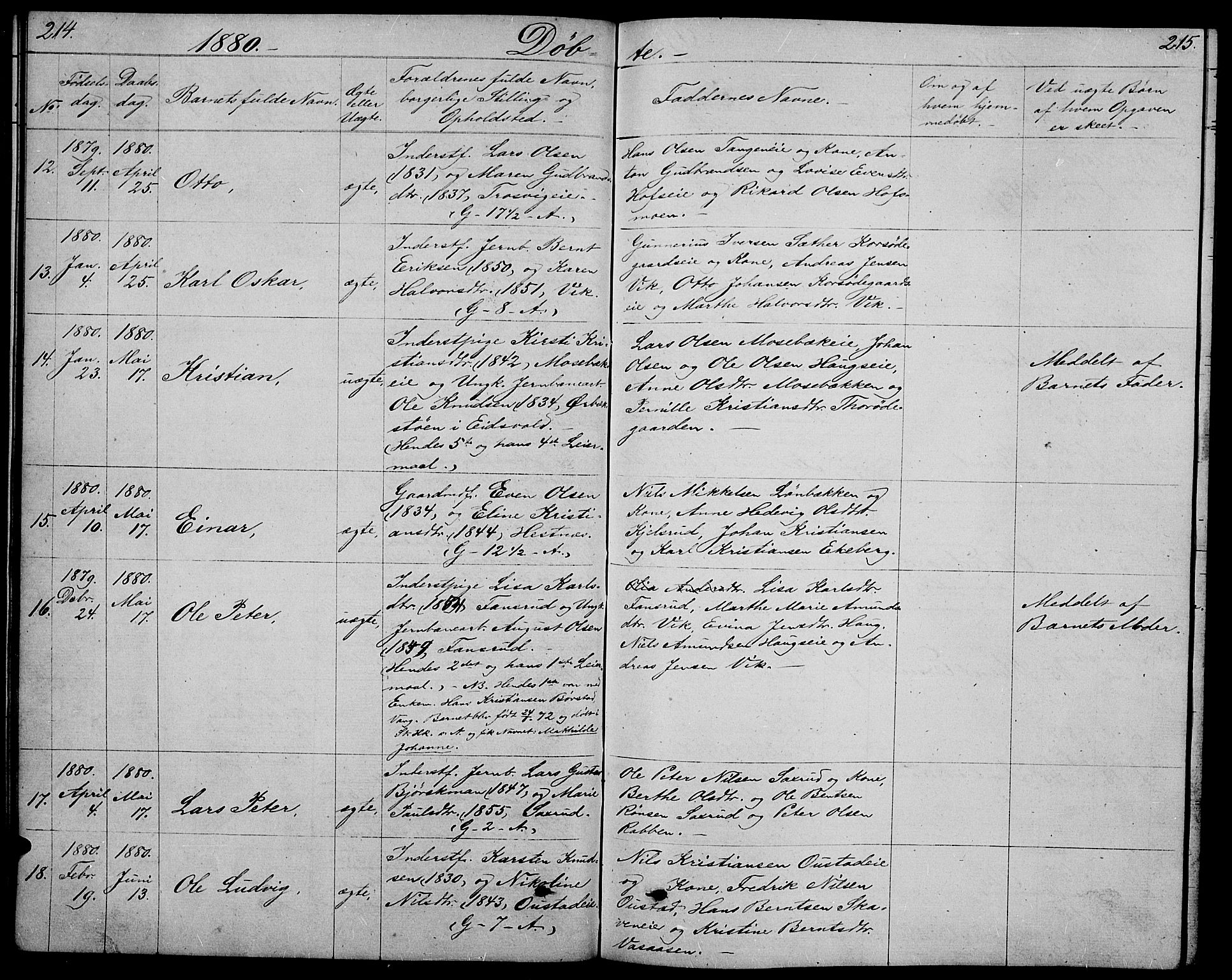 Stange prestekontor, AV/SAH-PREST-002/L/L0005: Parish register (copy) no. 5, 1861-1881, p. 214-215