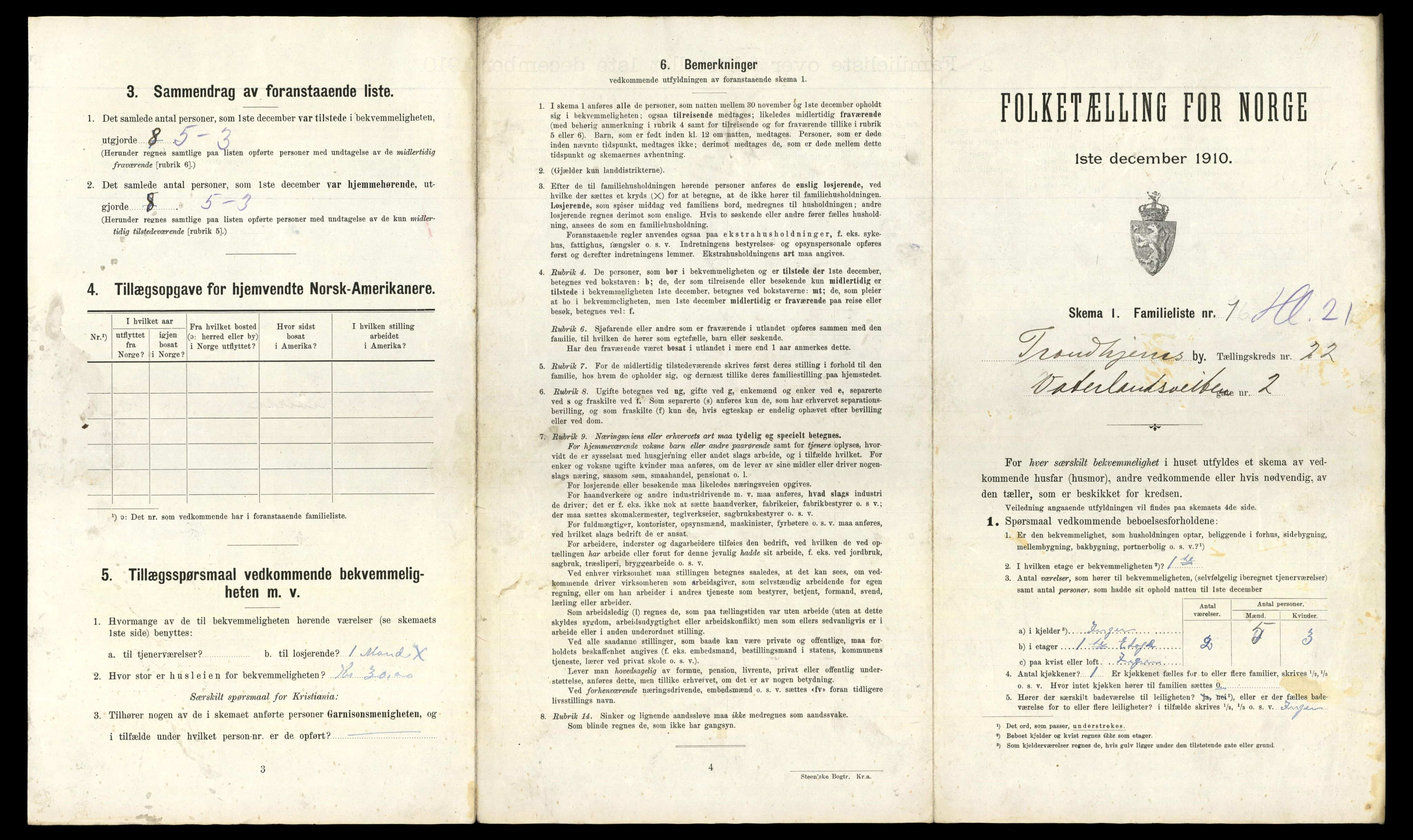 RA, 1910 census for Trondheim, 1910, p. 6379