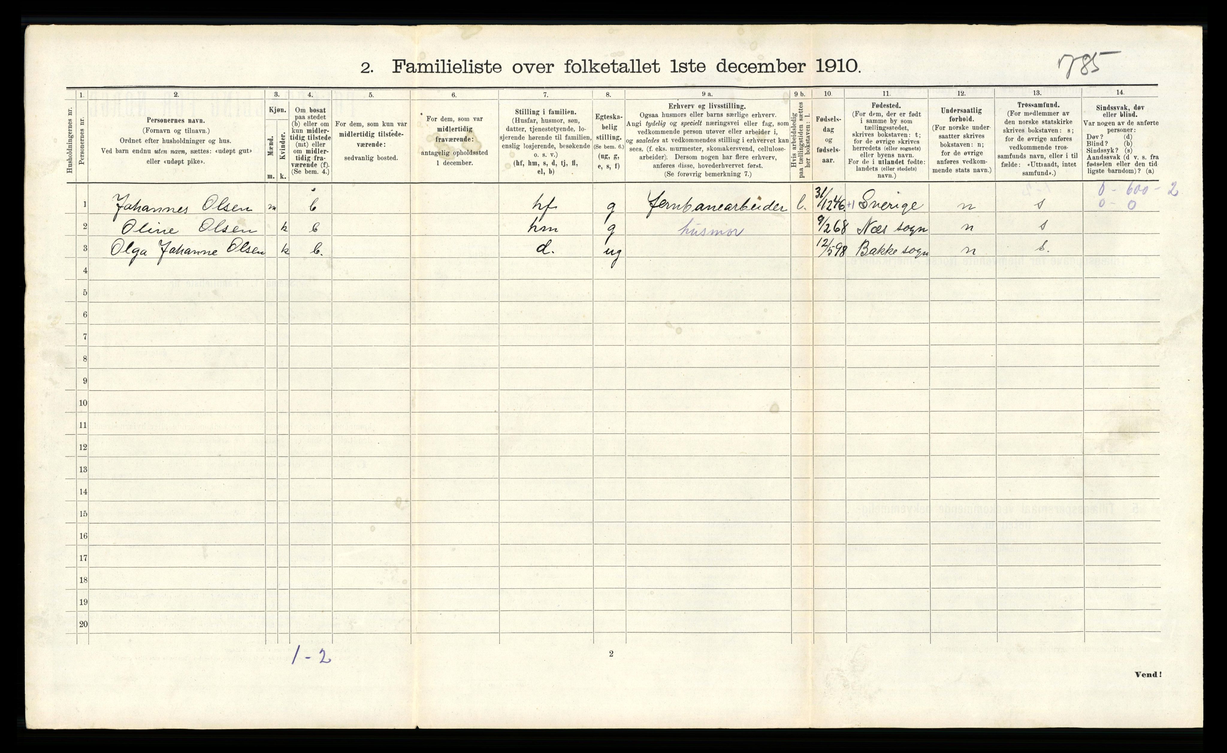 RA, 1910 census for Flekkefjord, 1910, p. 519