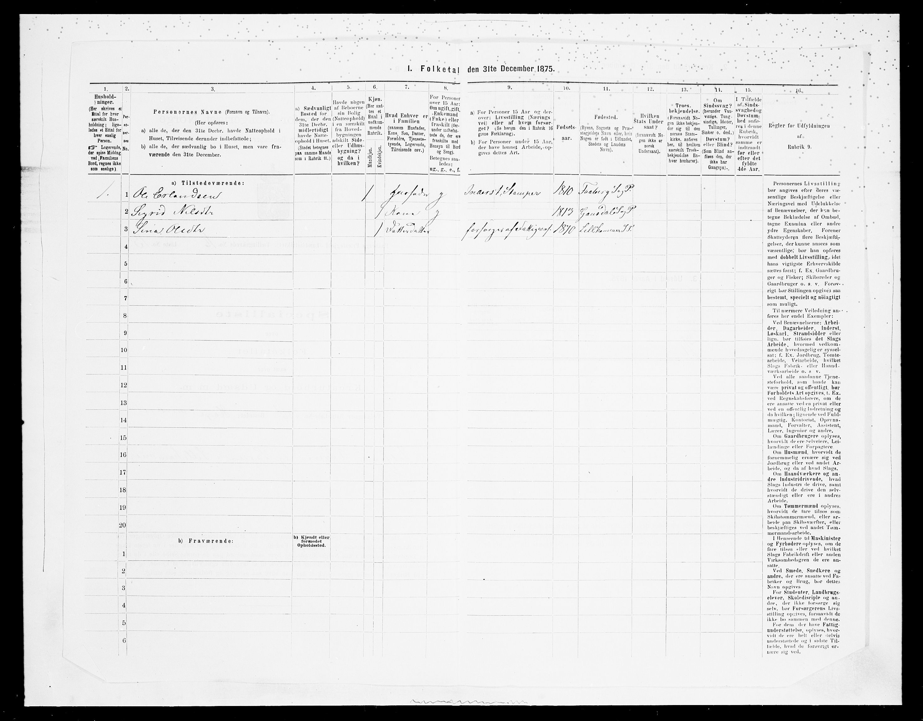 SAH, 1875 census for 0524L Fåberg/Fåberg og Lillehammer, 1875, p. 1946