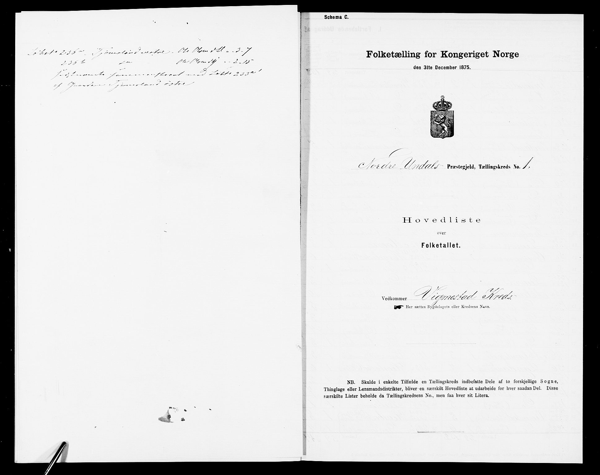 SAK, 1875 census for 1028P Nord-Audnedal, 1875, p. 22