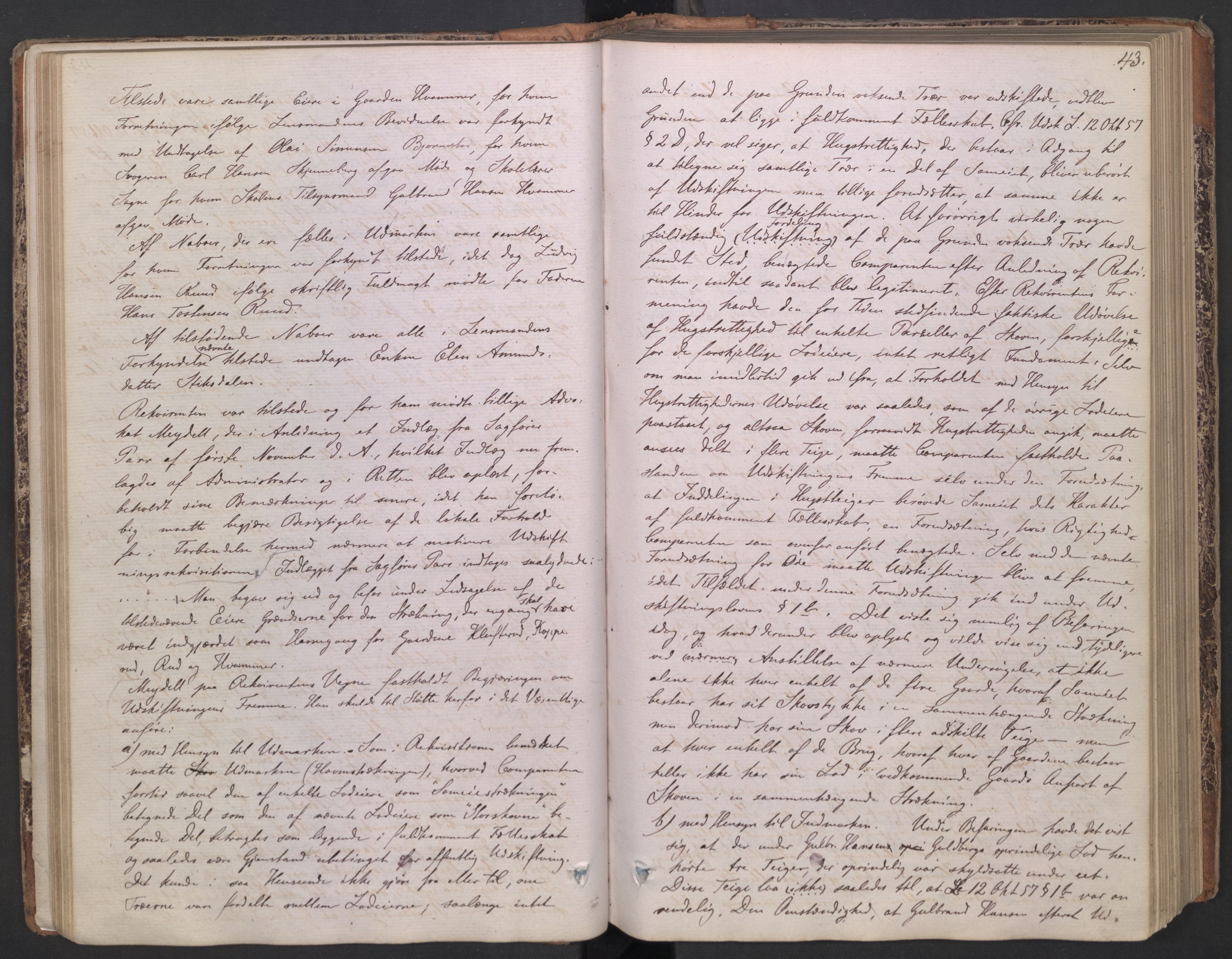 Østfold jordskifterett, AV/SAO-A-10240/F/Fa/L0001: Utskiftningsprotokoll, 1865-1901, p. 42b-43a