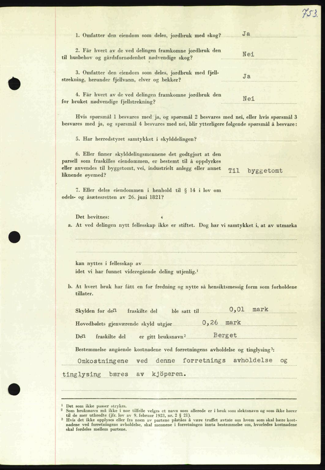 Nordmøre sorenskriveri, AV/SAT-A-4132/1/2/2Ca: Mortgage book no. A105, 1947-1947, Diary no: : 1833/1947