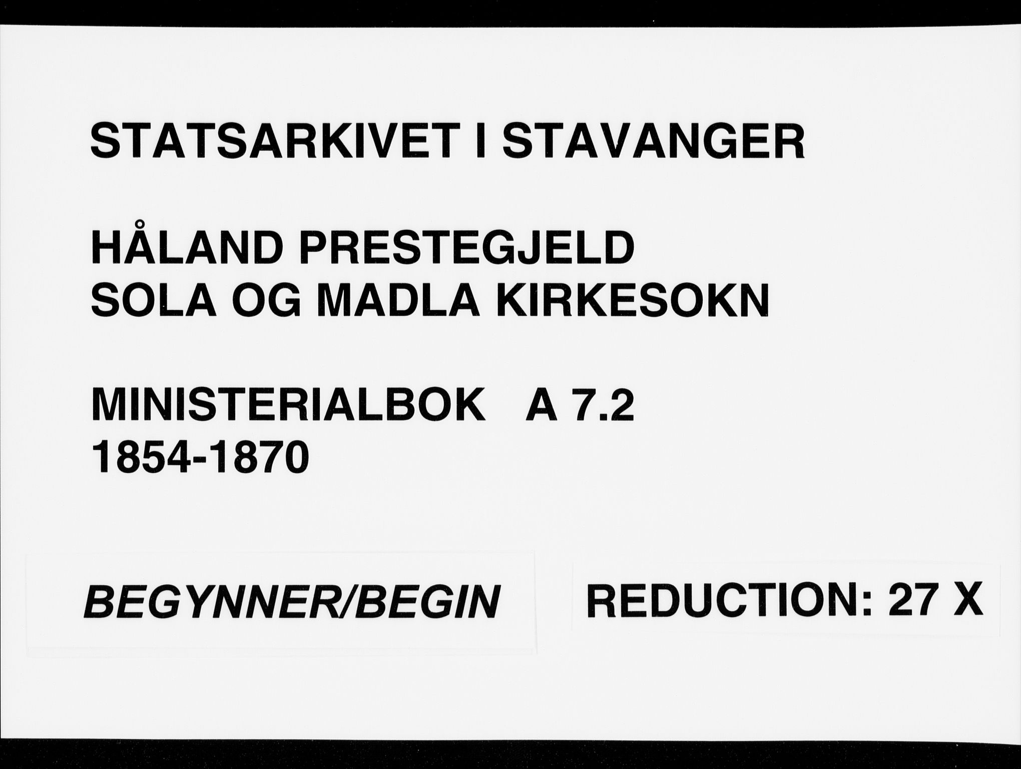 Håland sokneprestkontor, SAST/A-101802/001/30BA/L0008: Parish register (official) no. A 7.2, 1854-1870