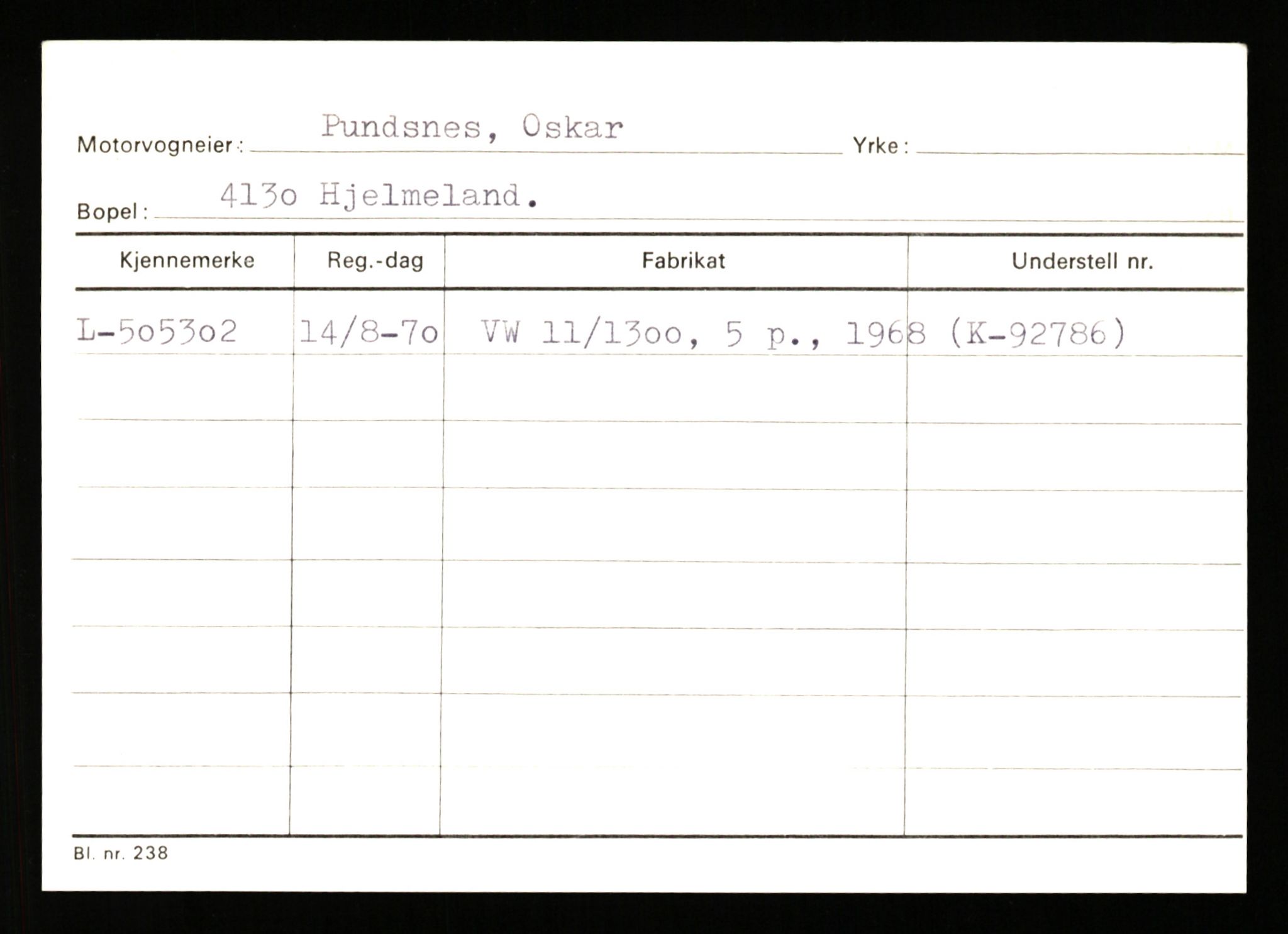 Stavanger trafikkstasjon, AV/SAST-A-101942/0/H/L0030: Polden - Retzius, 1930-1971, p. 239