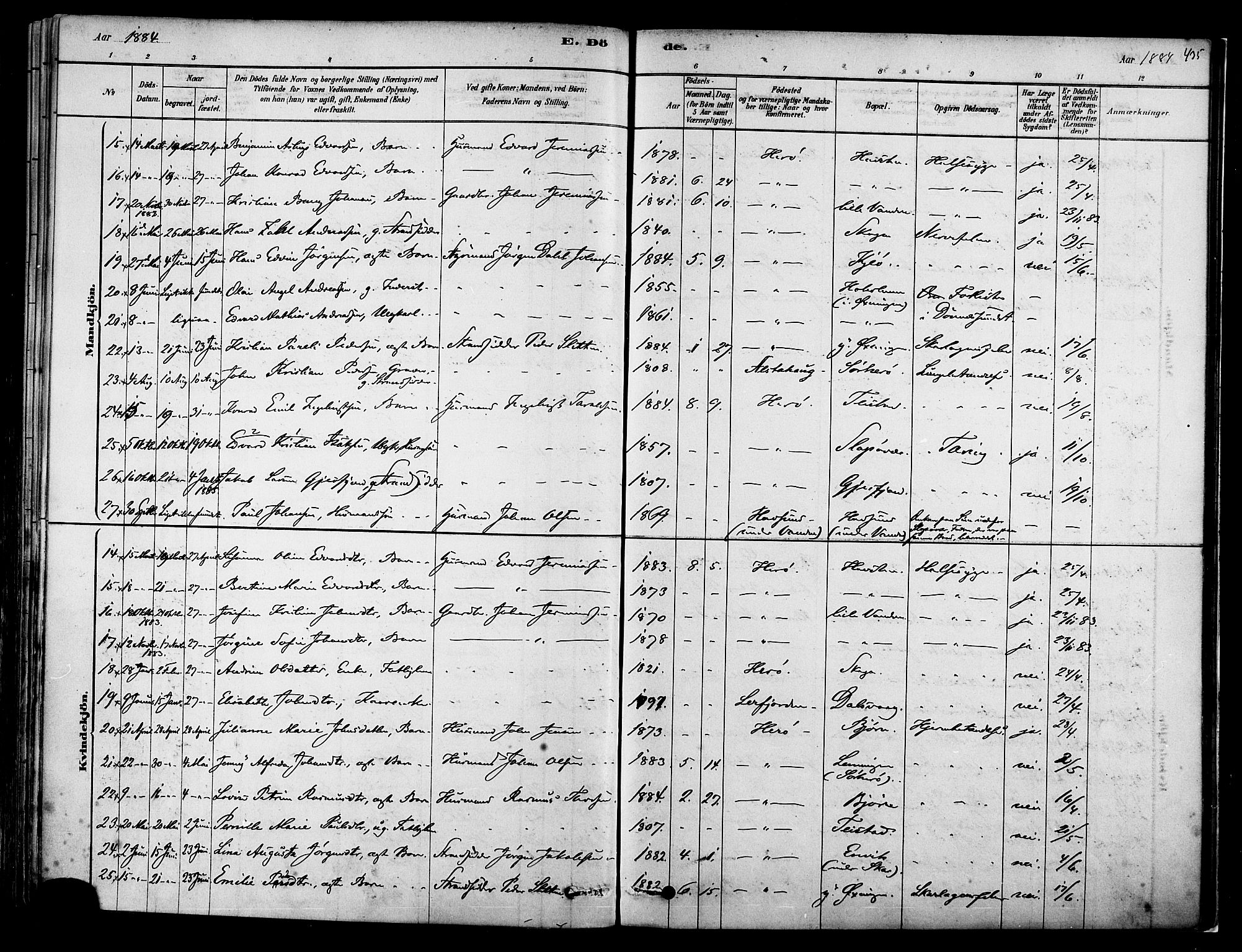 Ministerialprotokoller, klokkerbøker og fødselsregistre - Nordland, SAT/A-1459/834/L0507: Parish register (official) no. 834A05, 1878-1892, p. 435