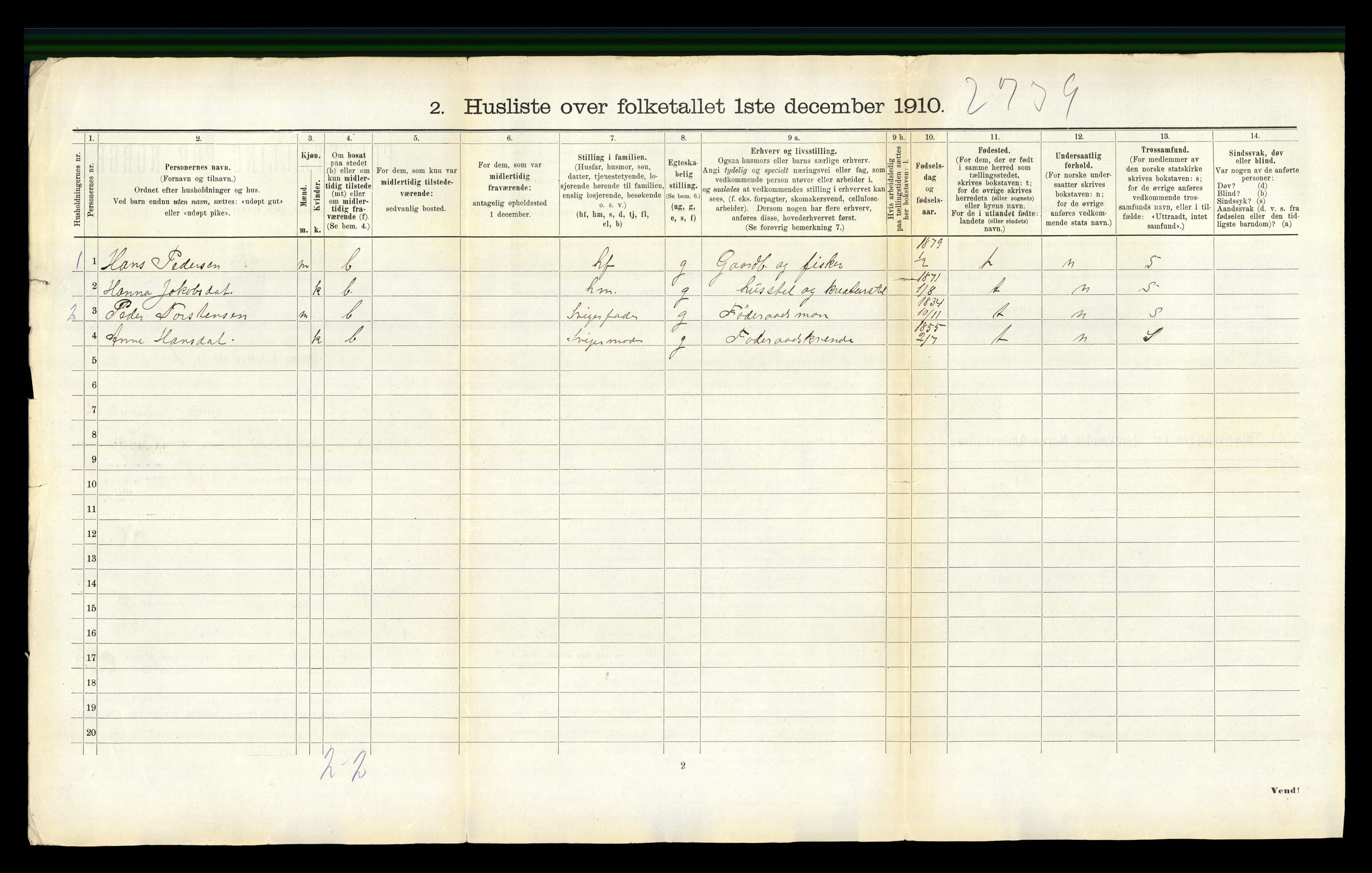 RA, 1910 census for Aure, 1910, p. 161