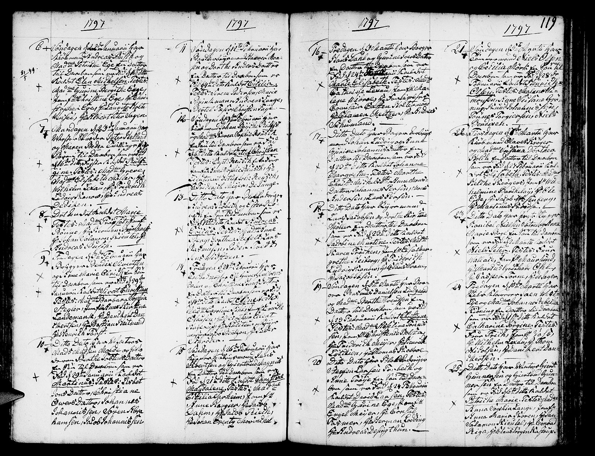 Nykirken Sokneprestembete, AV/SAB-A-77101/H/Haa/L0005: Parish register (official) no. A 5, 1775-1808, p. 119