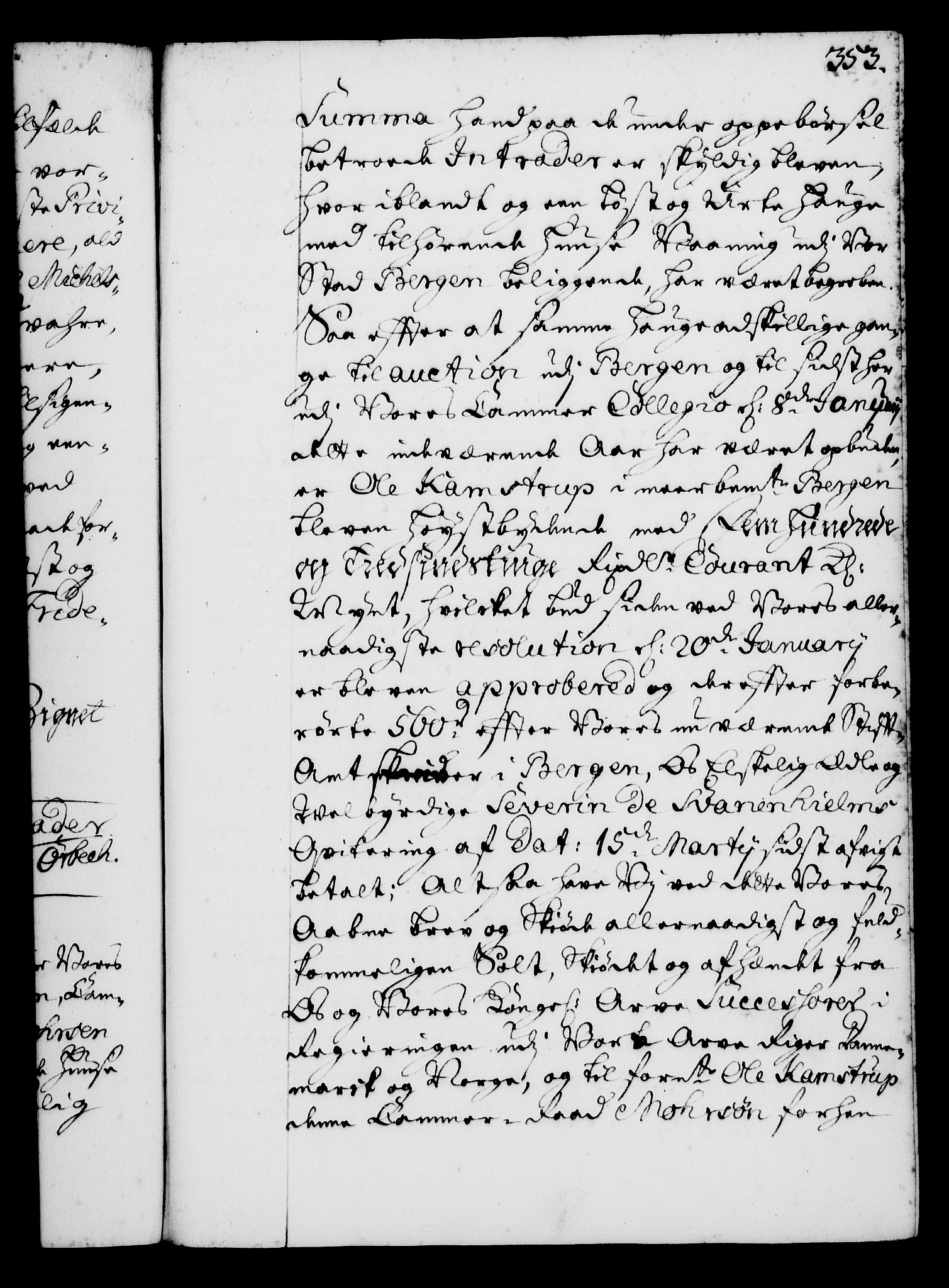 Rentekammeret, Kammerkanselliet, RA/EA-3111/G/Gg/Gga/L0001: Norsk ekspedisjonsprotokoll med register (merket RK 53.1), 1720-1723, p. 353