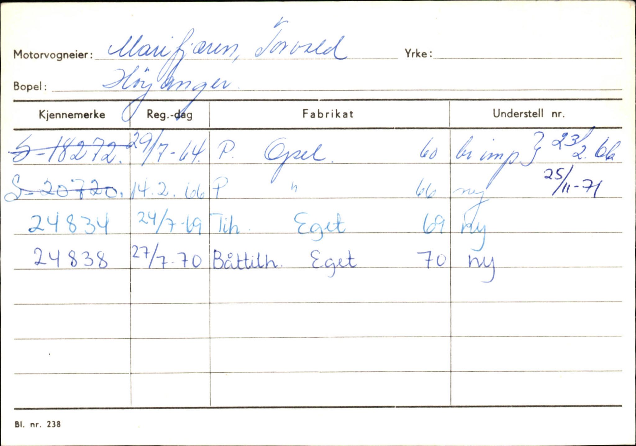 Statens vegvesen, Sogn og Fjordane vegkontor, AV/SAB-A-5301/4/F/L0130: Eigarregister Eid T-Å. Høyanger A-O, 1945-1975, p. 2084