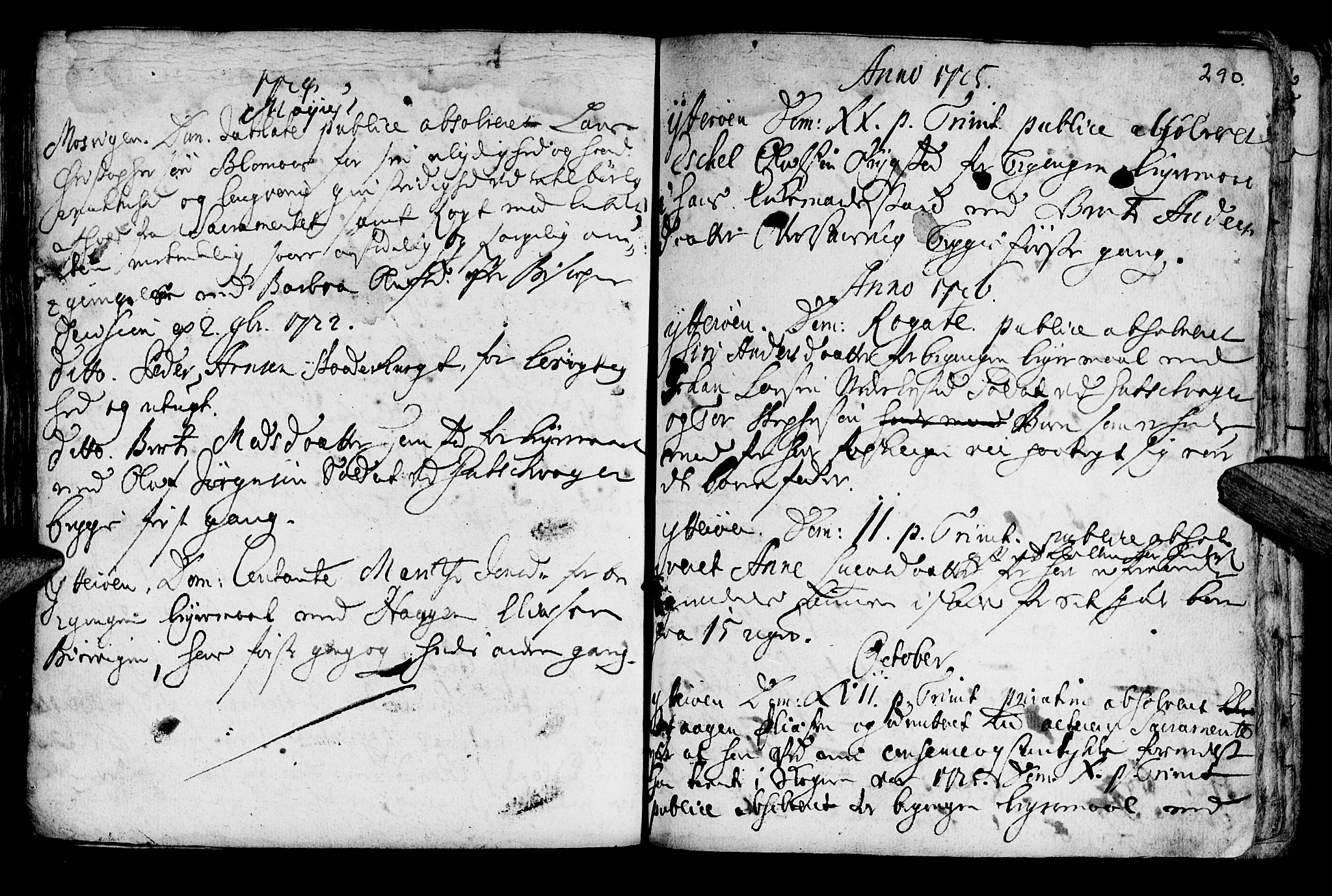 Ministerialprotokoller, klokkerbøker og fødselsregistre - Nord-Trøndelag, AV/SAT-A-1458/722/L0215: Parish register (official) no. 722A02, 1718-1755, p. 290