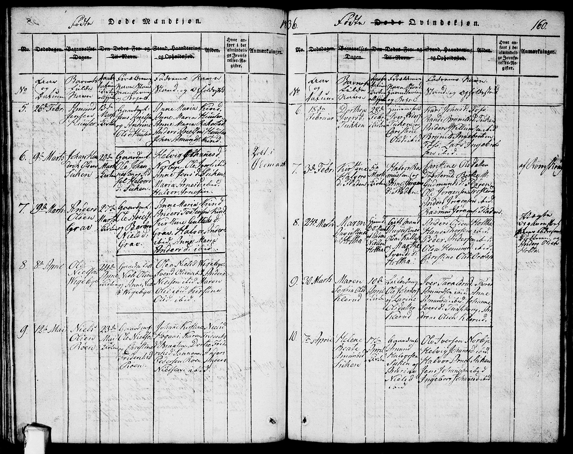 Rødenes prestekontor Kirkebøker, AV/SAO-A-2005/G/Ga/L0001: Parish register (copy) no.  I 1, 1814-1841, p. 160