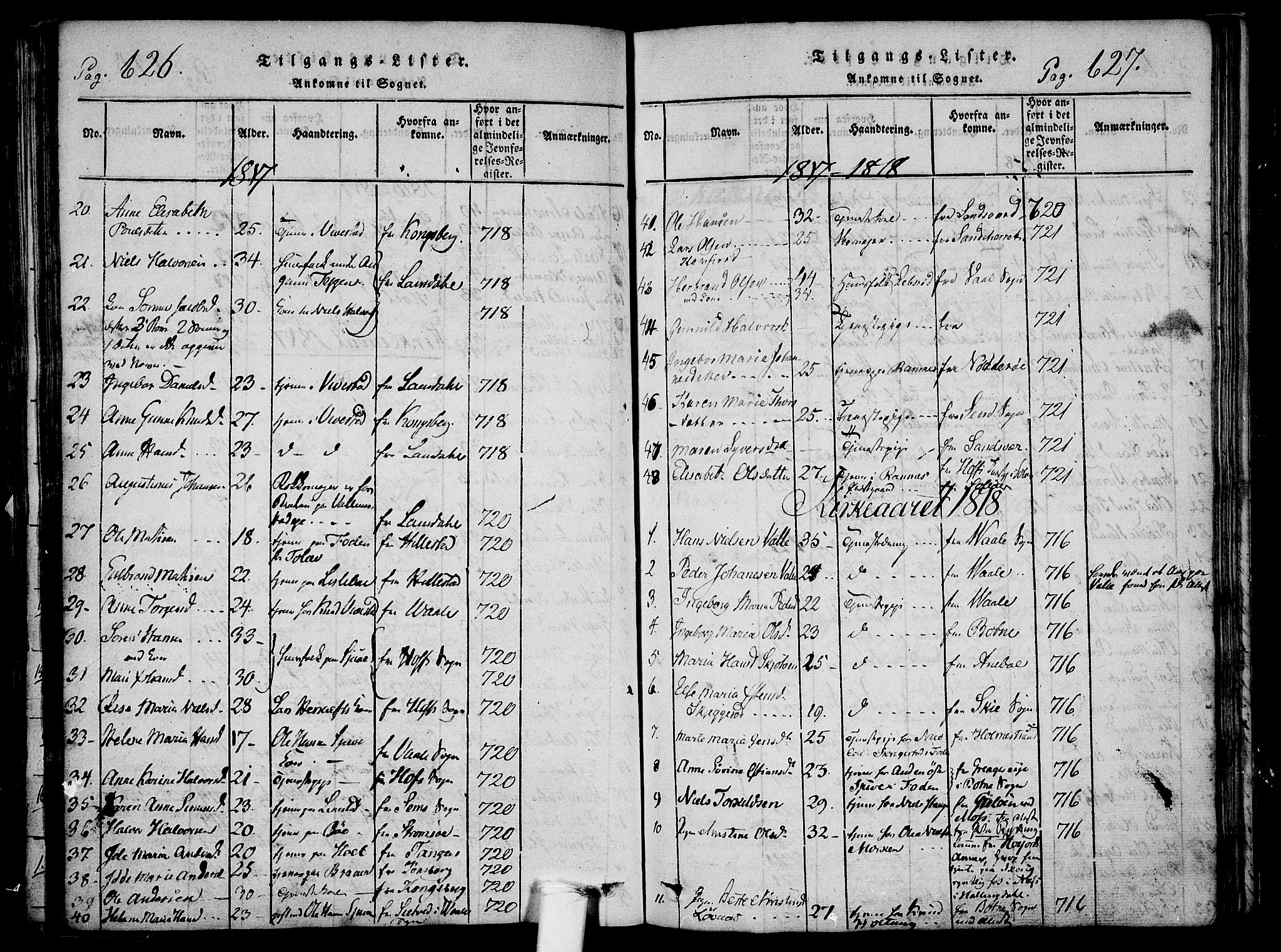 Ramnes kirkebøker, SAKO/A-314/F/Fa/L0004: Parish register (official) no. I 4, 1813-1840, p. 626-627