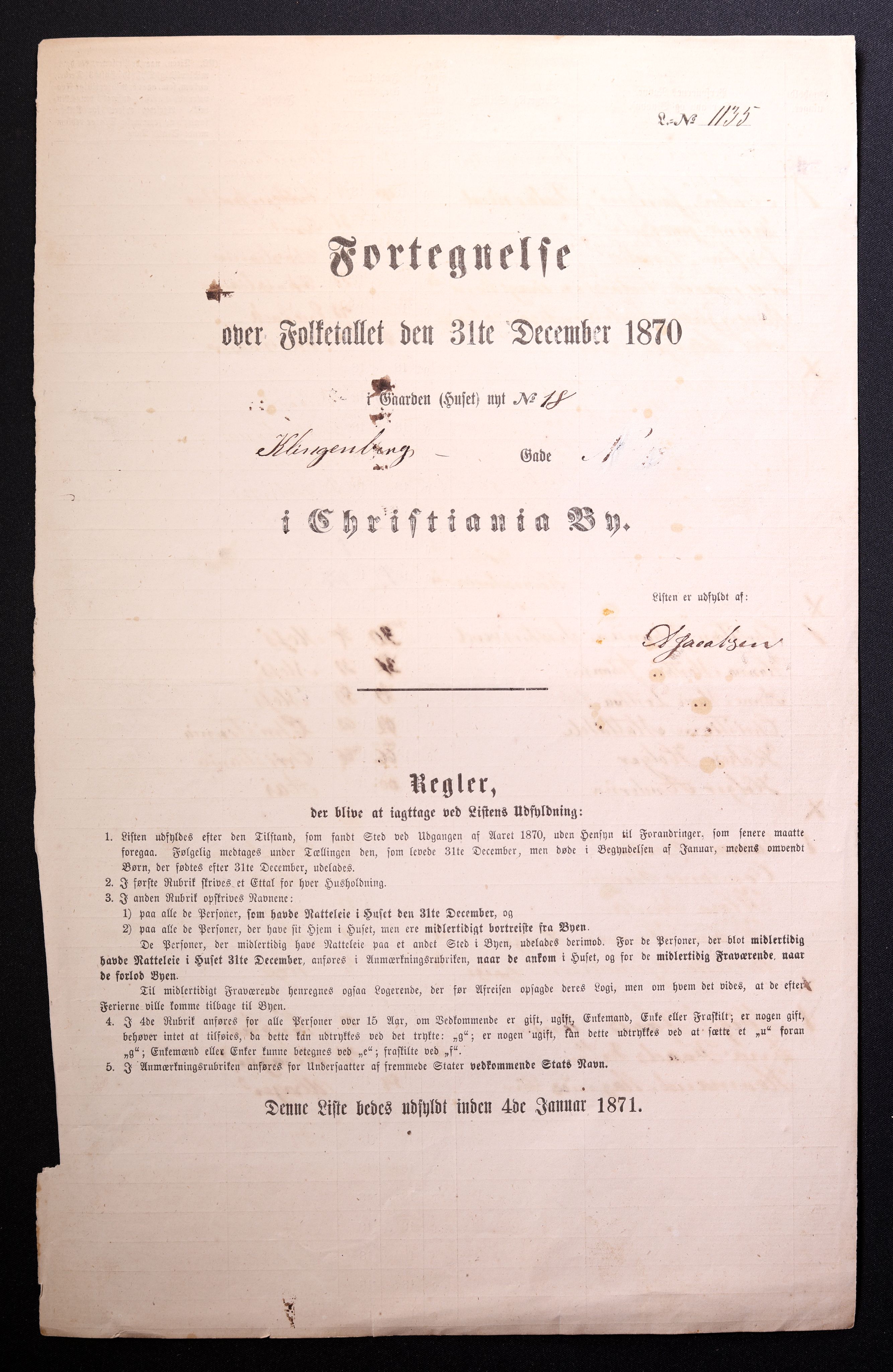 RA, 1870 census for 0301 Kristiania, 1870, p. 1562