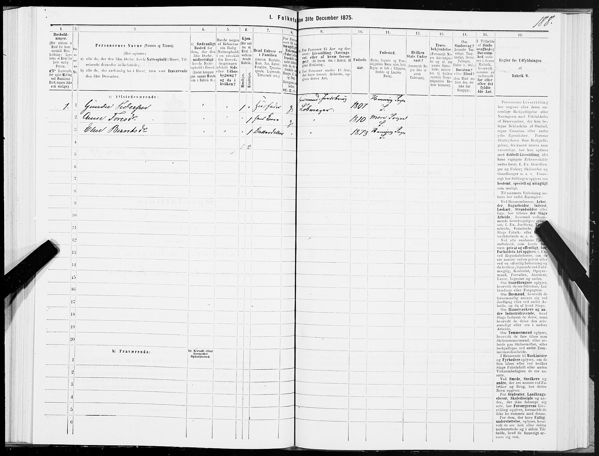 SAT, 1875 census for 1731P Sparbu, 1875, p. 4188