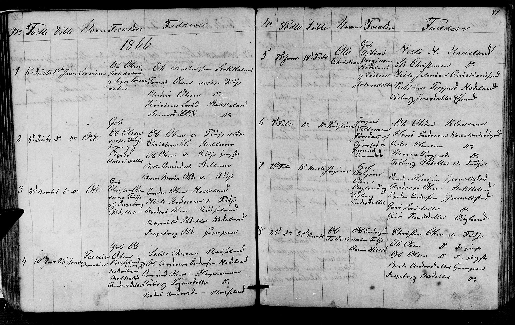 Søgne sokneprestkontor, AV/SAK-1111-0037/F/Fb/Fba/L0002: Parish register (copy) no. B 2, 1848-1873, p. 71