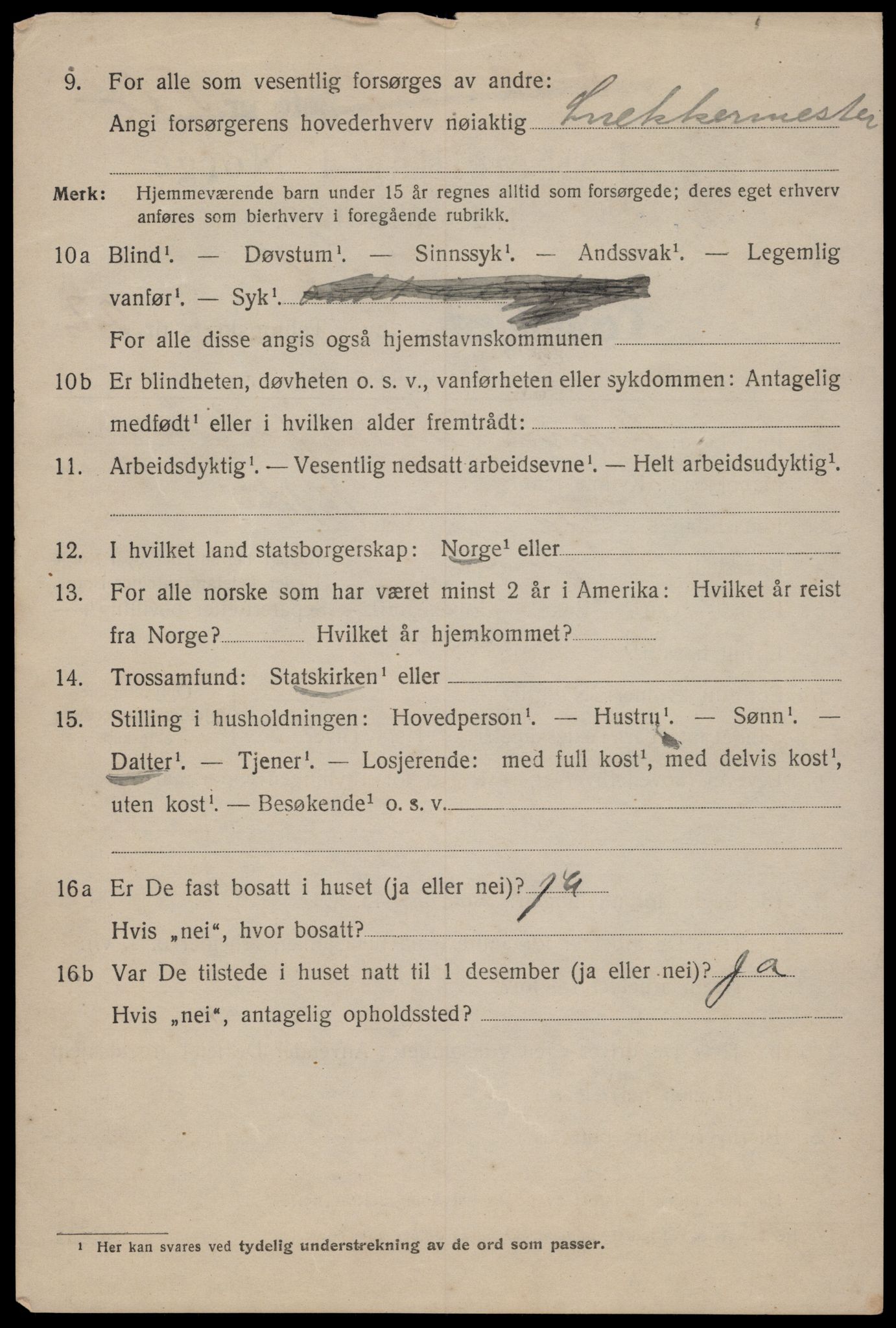 SAT, 1920 census for Trondheim, 1920, p. 63929