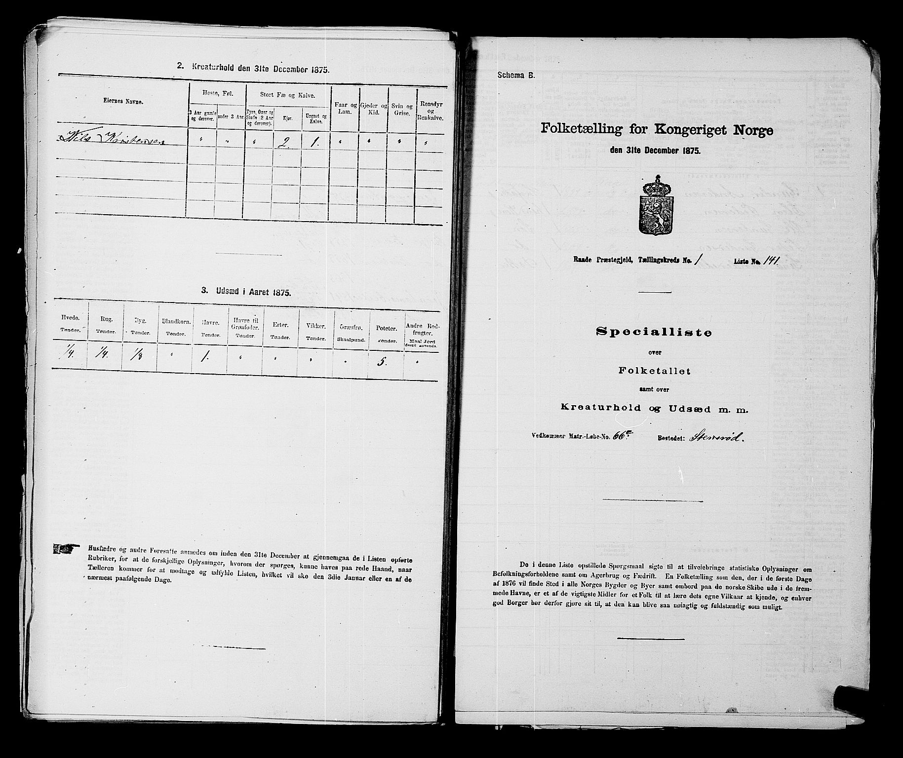 RA, 1875 census for 0135P Råde, 1875, p. 324